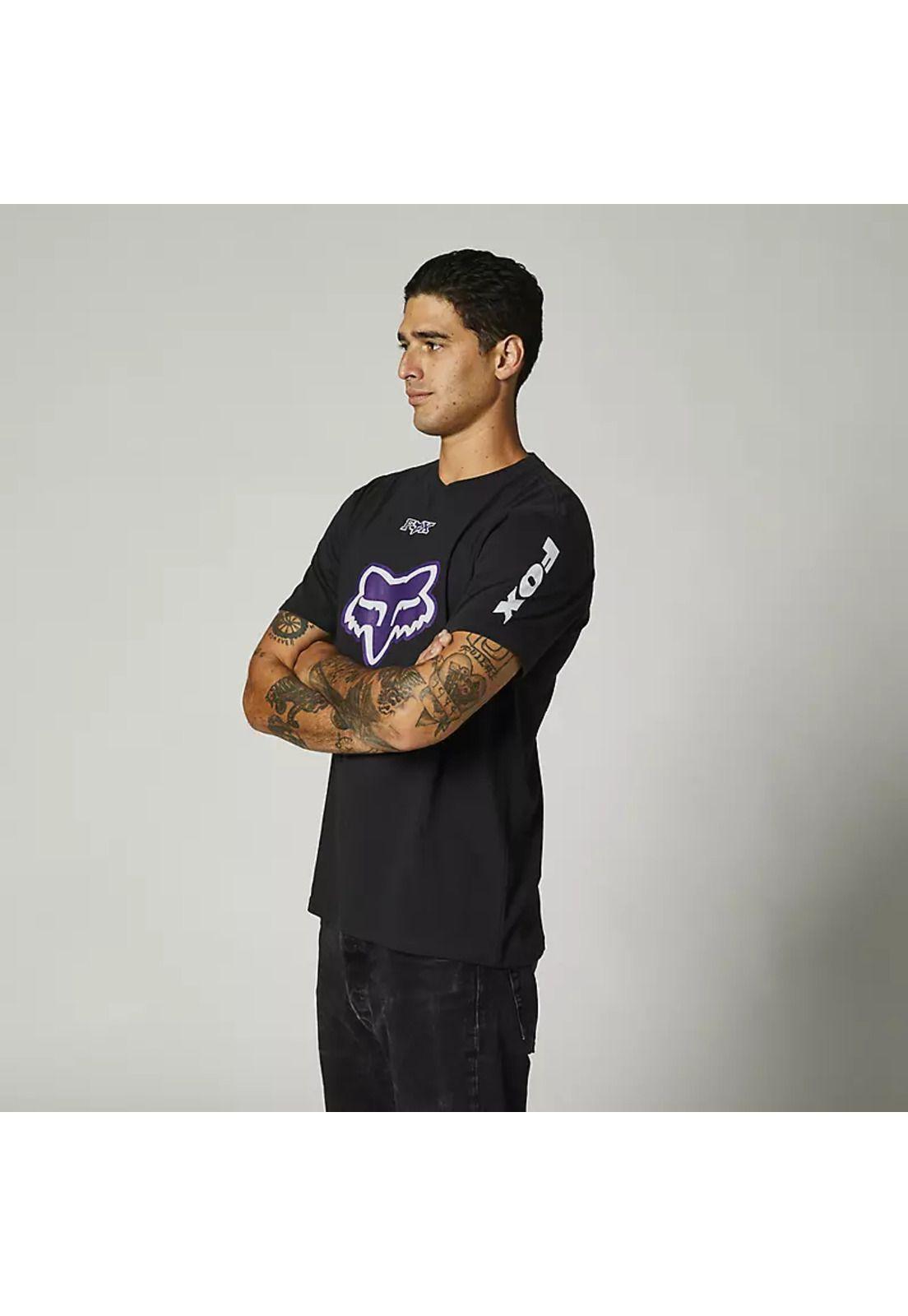 Polera Lifestyle Octaine SS Tee Negro Fox-3