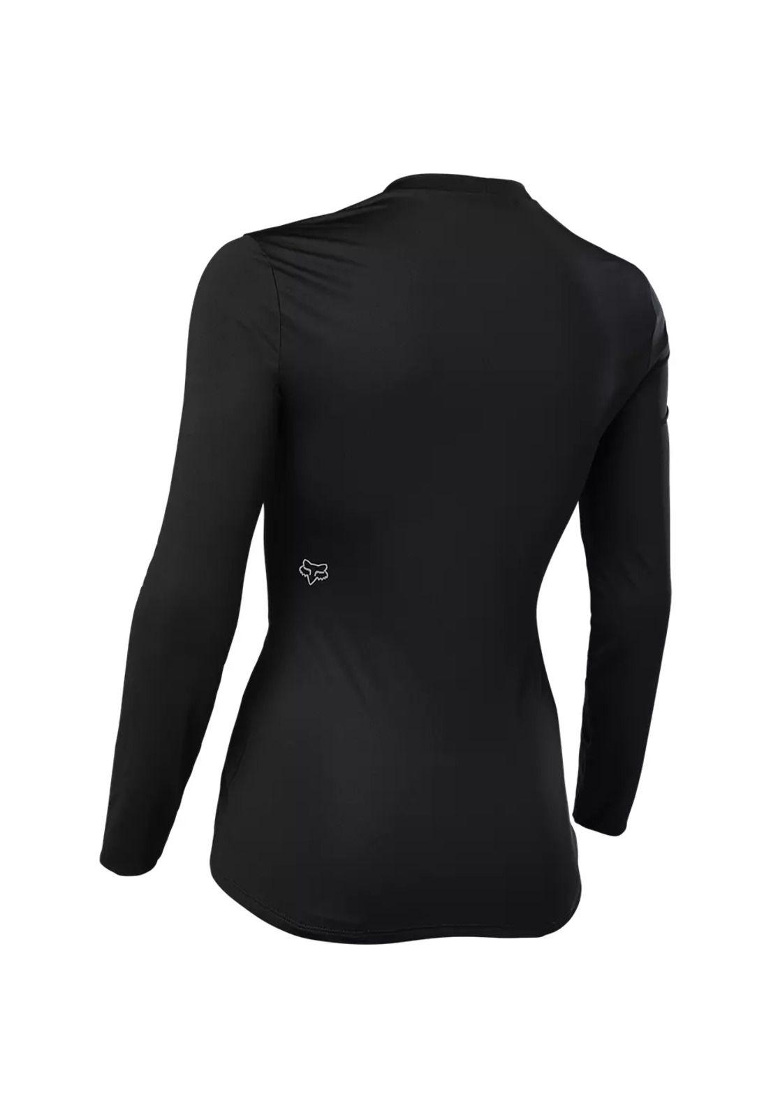 Primera Capa Bicicleta Mujer Tecbase Manga Larga Negro Fox-1