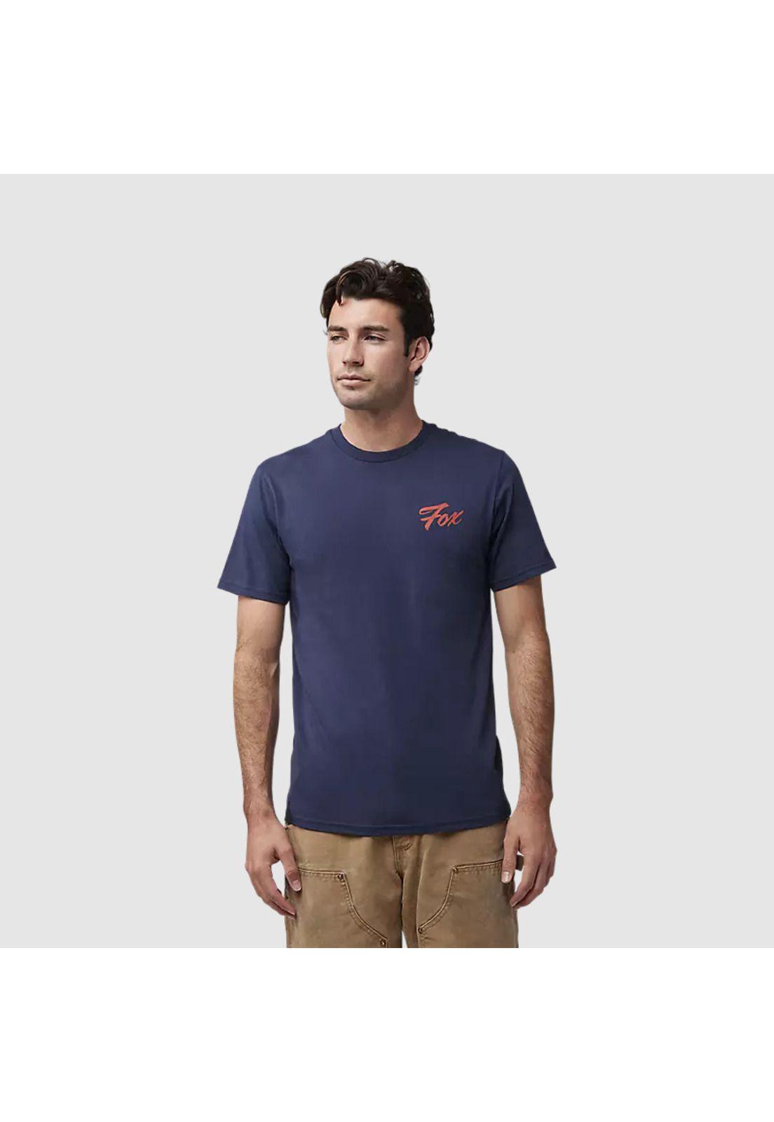 Polera Lifestyle Scripted Premium Azul Marino Fox-2