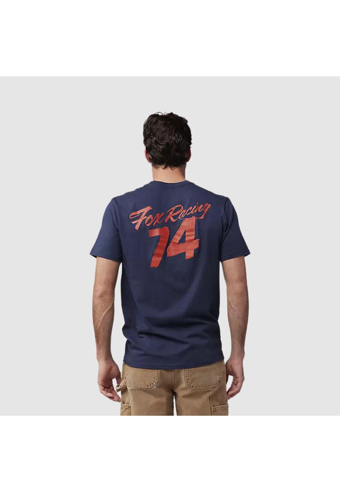 Polera Lifestyle Scripted Premium Azul Marino Fox-3