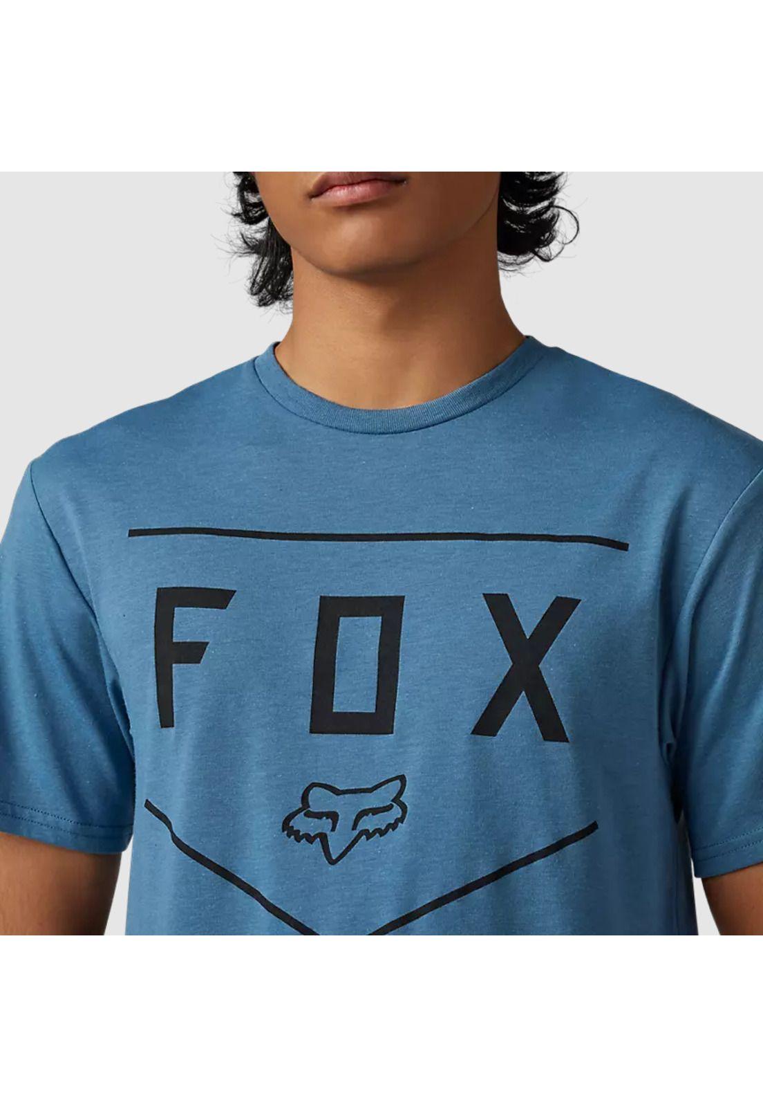 Polera Lifestyle Shield Azul Fox-2