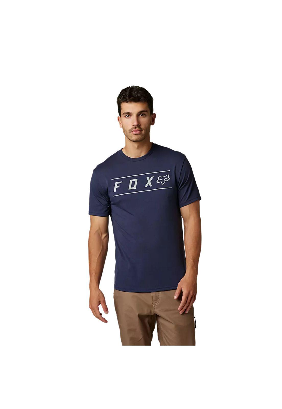 Polera Lifestyle Pinnacle Azul/Blanco Fox-0