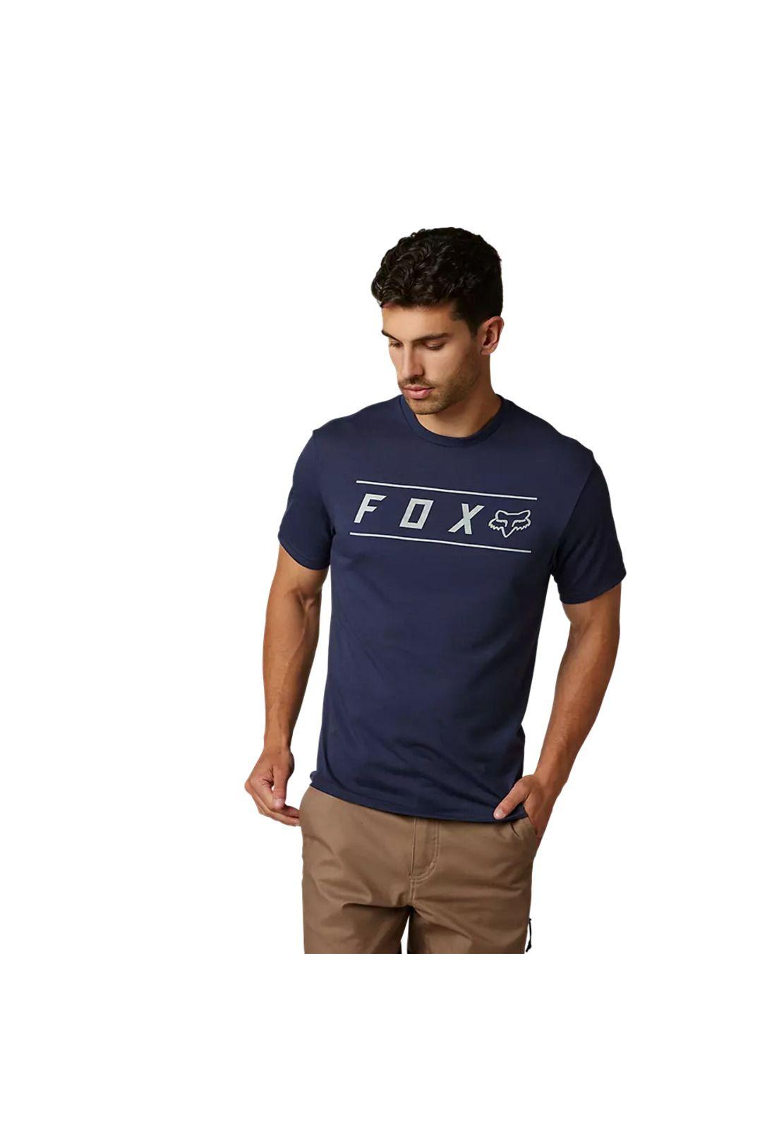Polera Lifestyle Pinnacle Azul/Blanco Fox-1