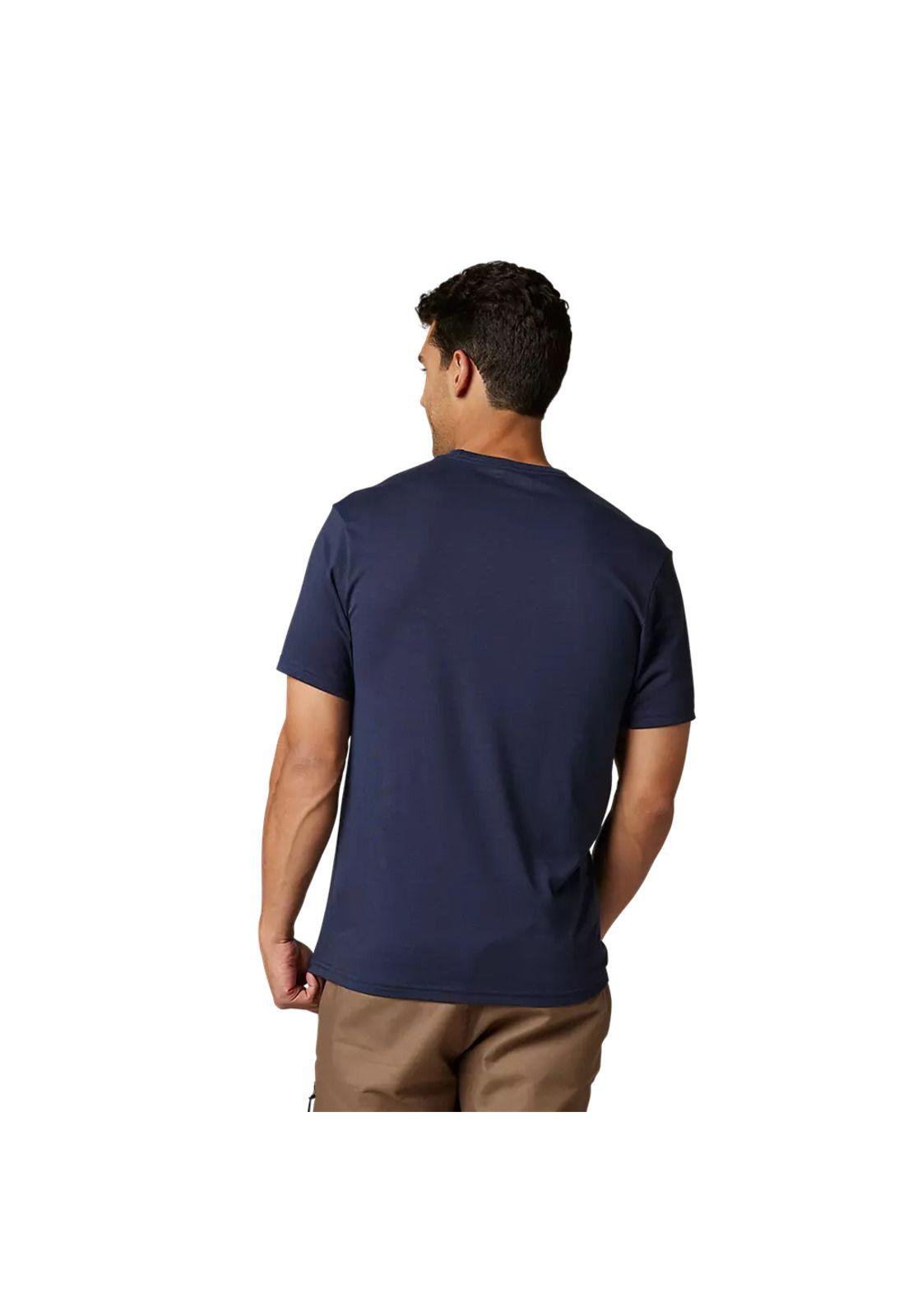Polera Lifestyle Pinnacle Azul/Blanco Fox-2