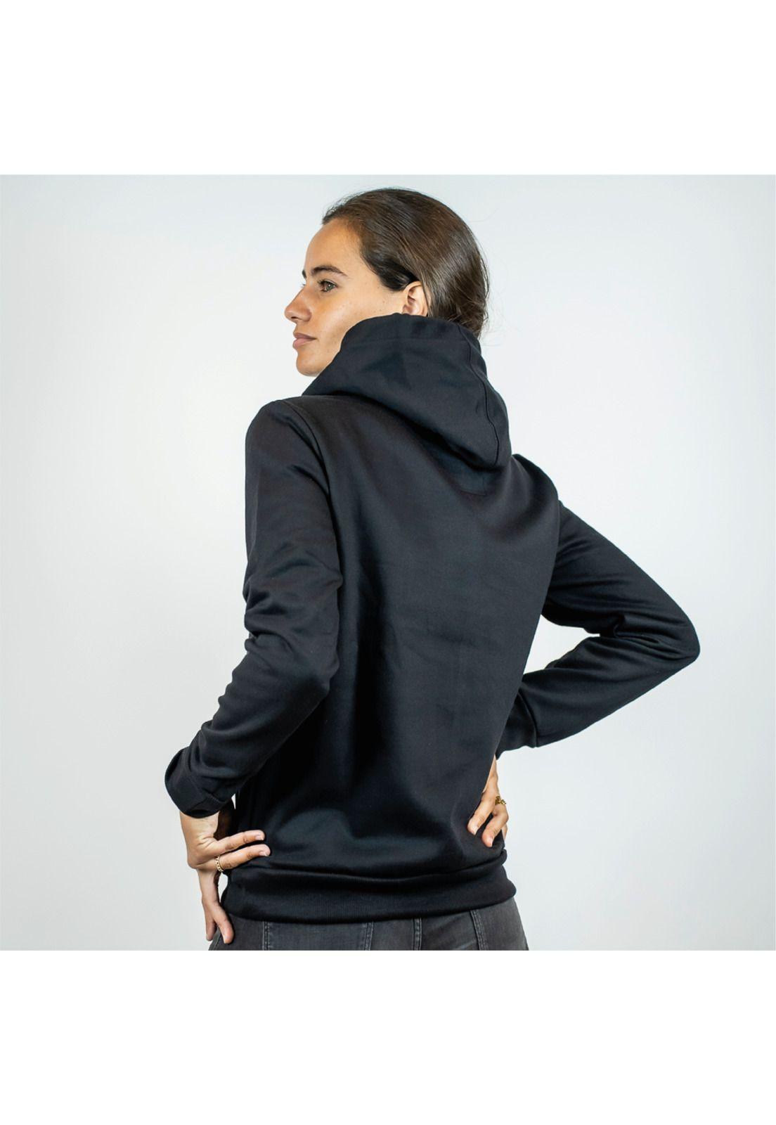 Poleron Lifestyle Mujer Boundary Po Negro/Blanco Fox-3