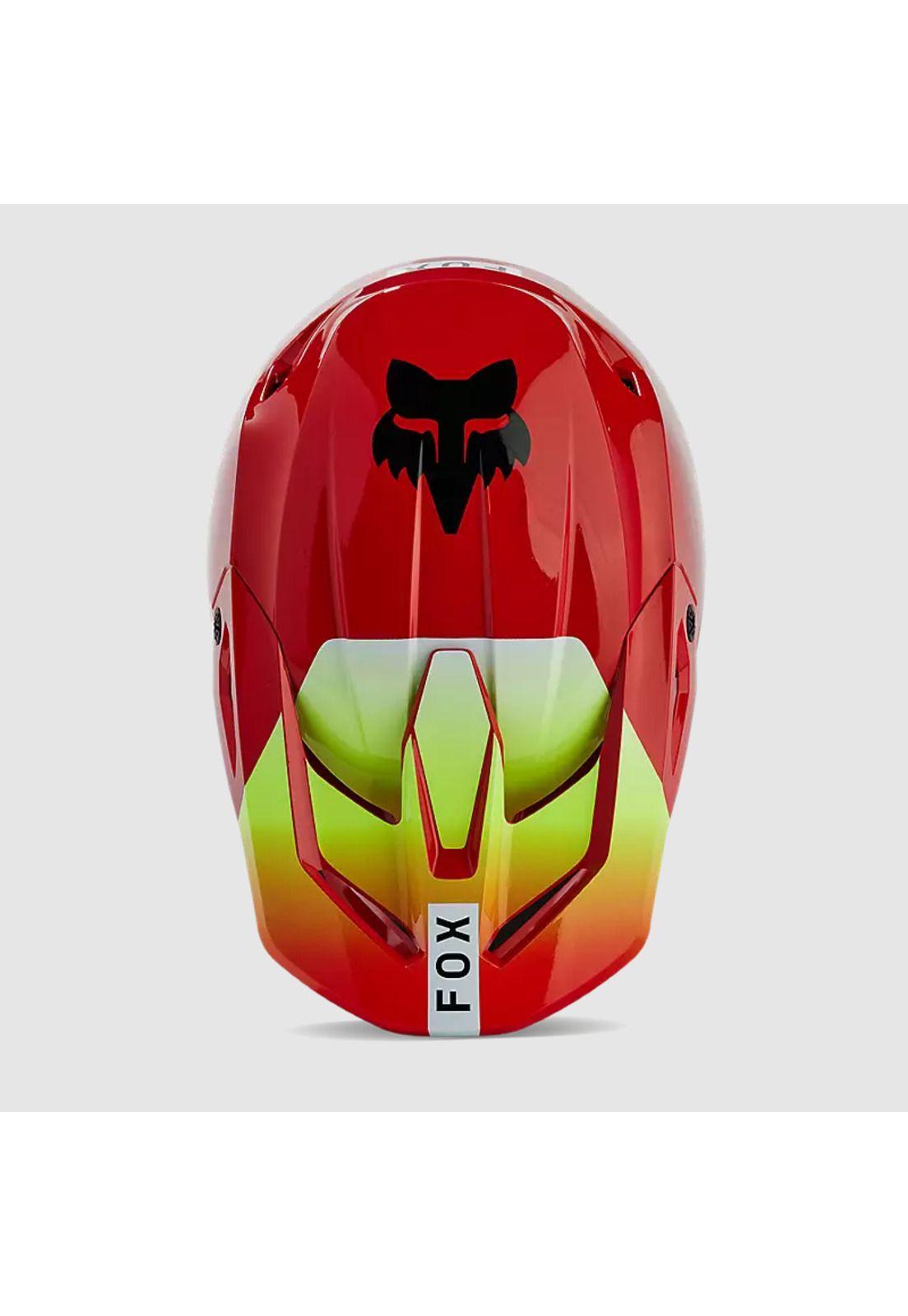 Casco Moto V1 Ballast Rojo Fox-3