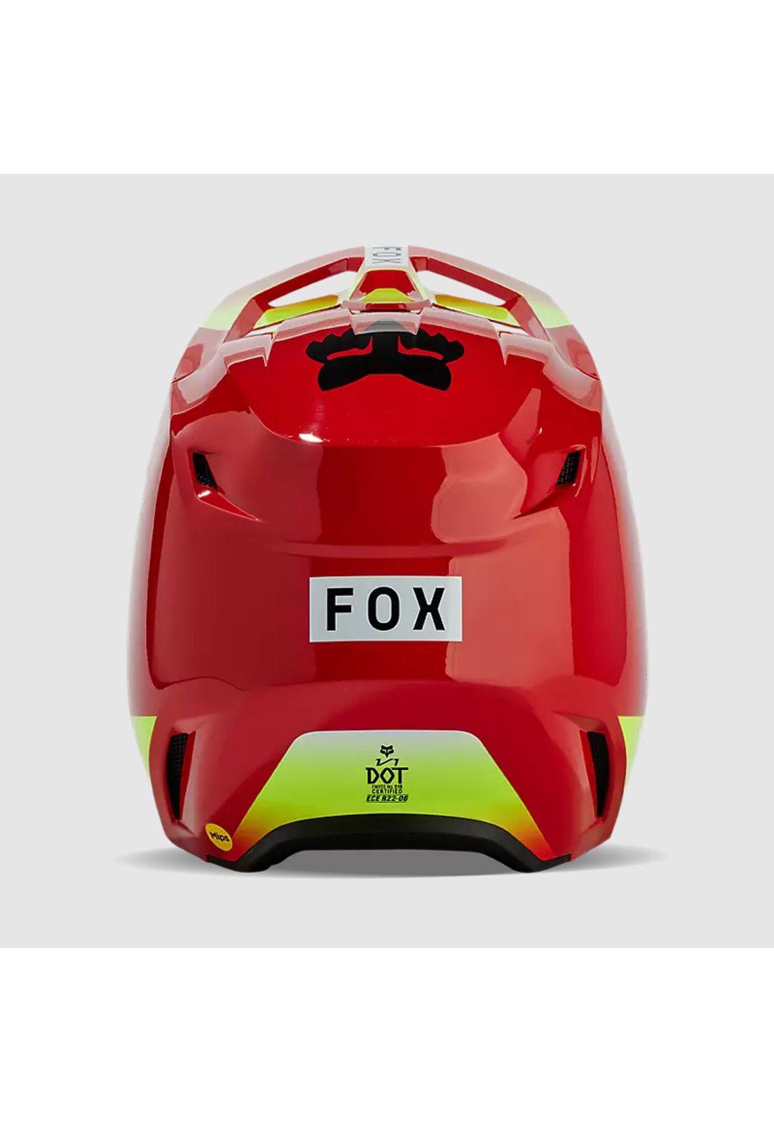 Casco Moto V1 Ballast Rojo Fox-4