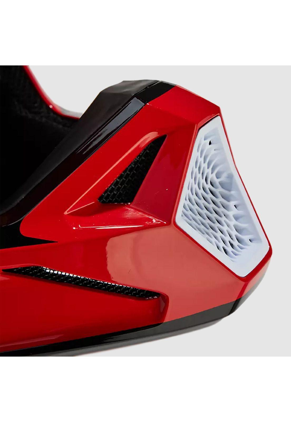Casco Moto V1 Ballast Rojo Fox-7