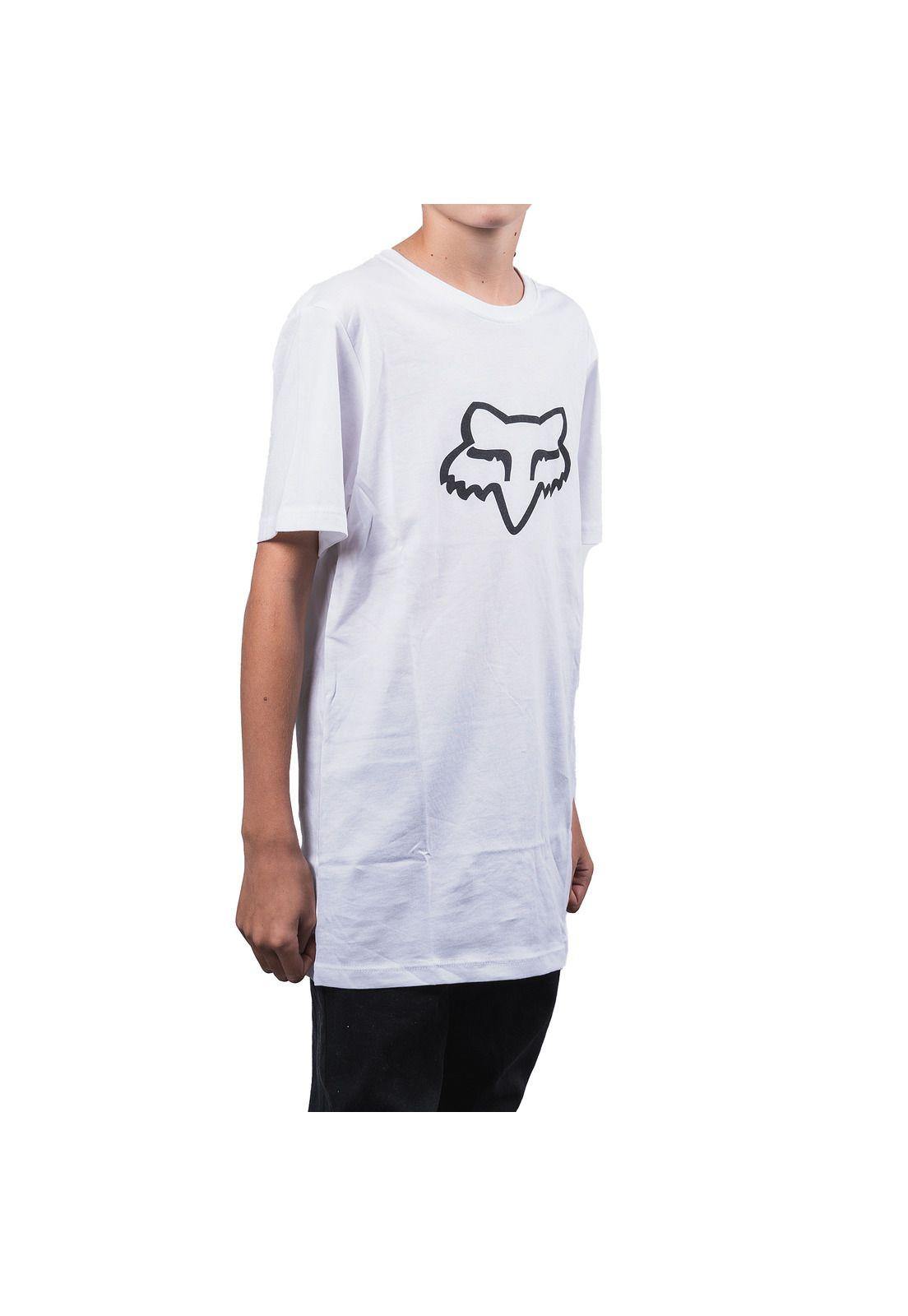 Polera Lifestyle Niño Legacy Head Blanco/Negro Fox-1