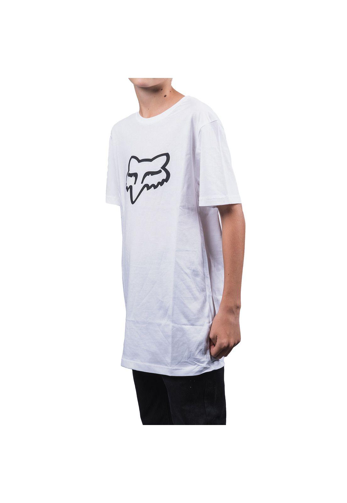 Polera Lifestyle Niño Legacy Head Blanco/Negro Fox-2
