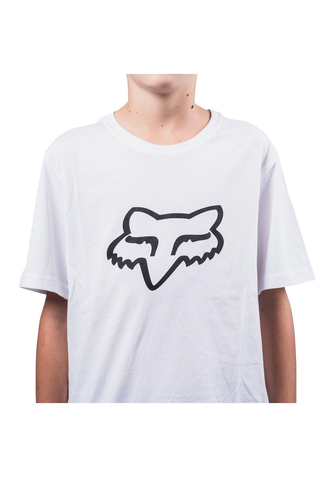 Polera Lifestyle Niño Legacy Head Blanco/Negro Fox-4