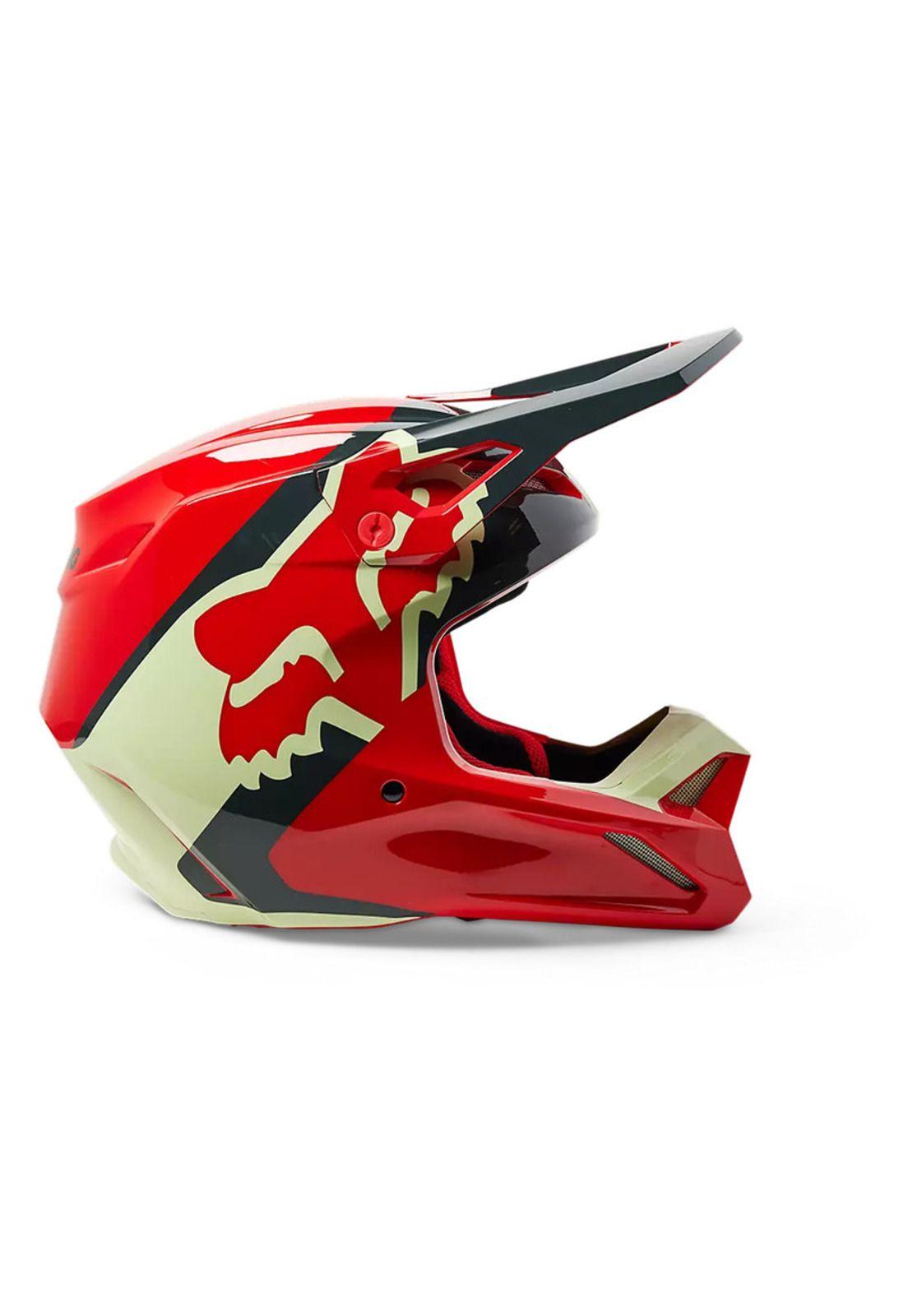 Casco Moto V1 Xpozr Rojo Fox-1