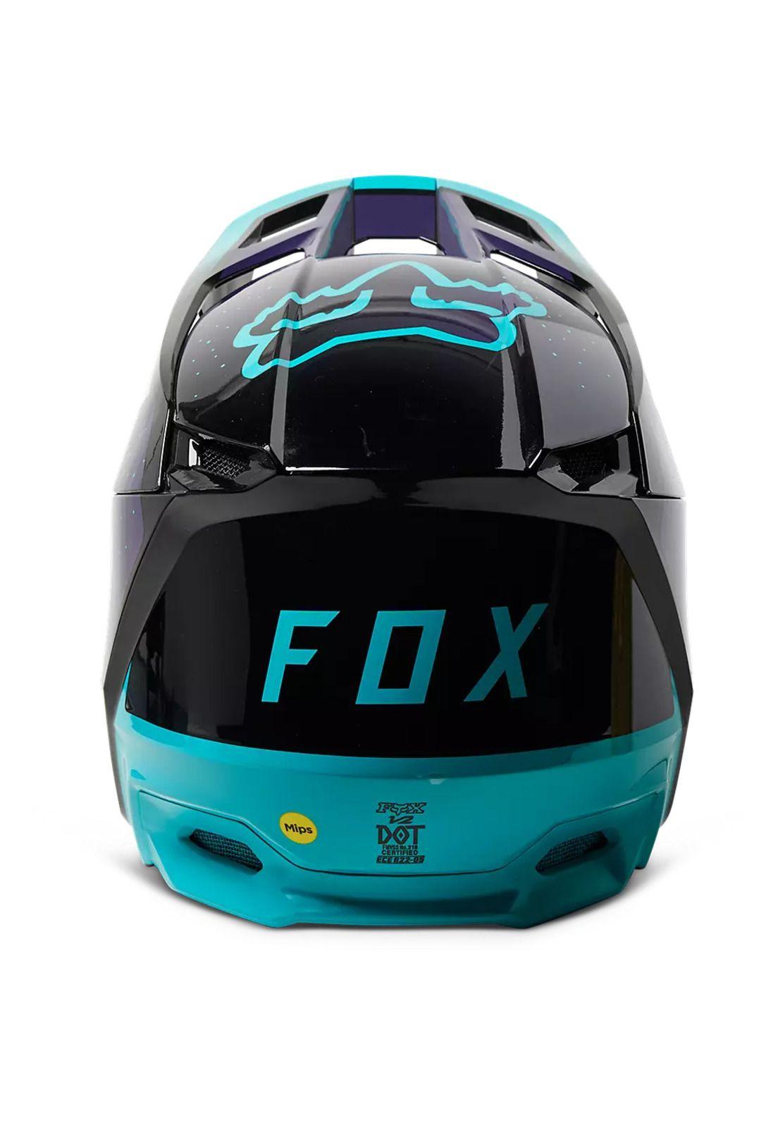 Casco Moto V2 Vizen Negro/Morado Fox-5