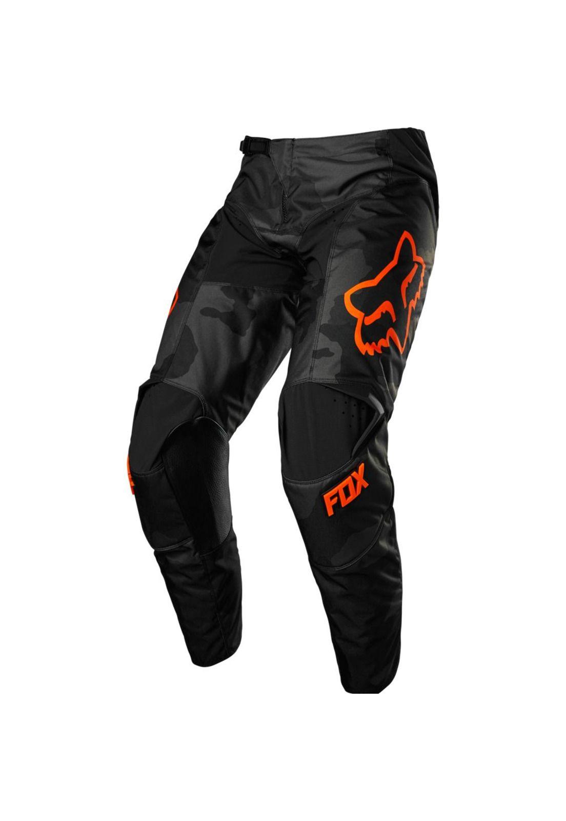 Pantalon Moto Niño 180 Trev Negro/Camo Fox-1