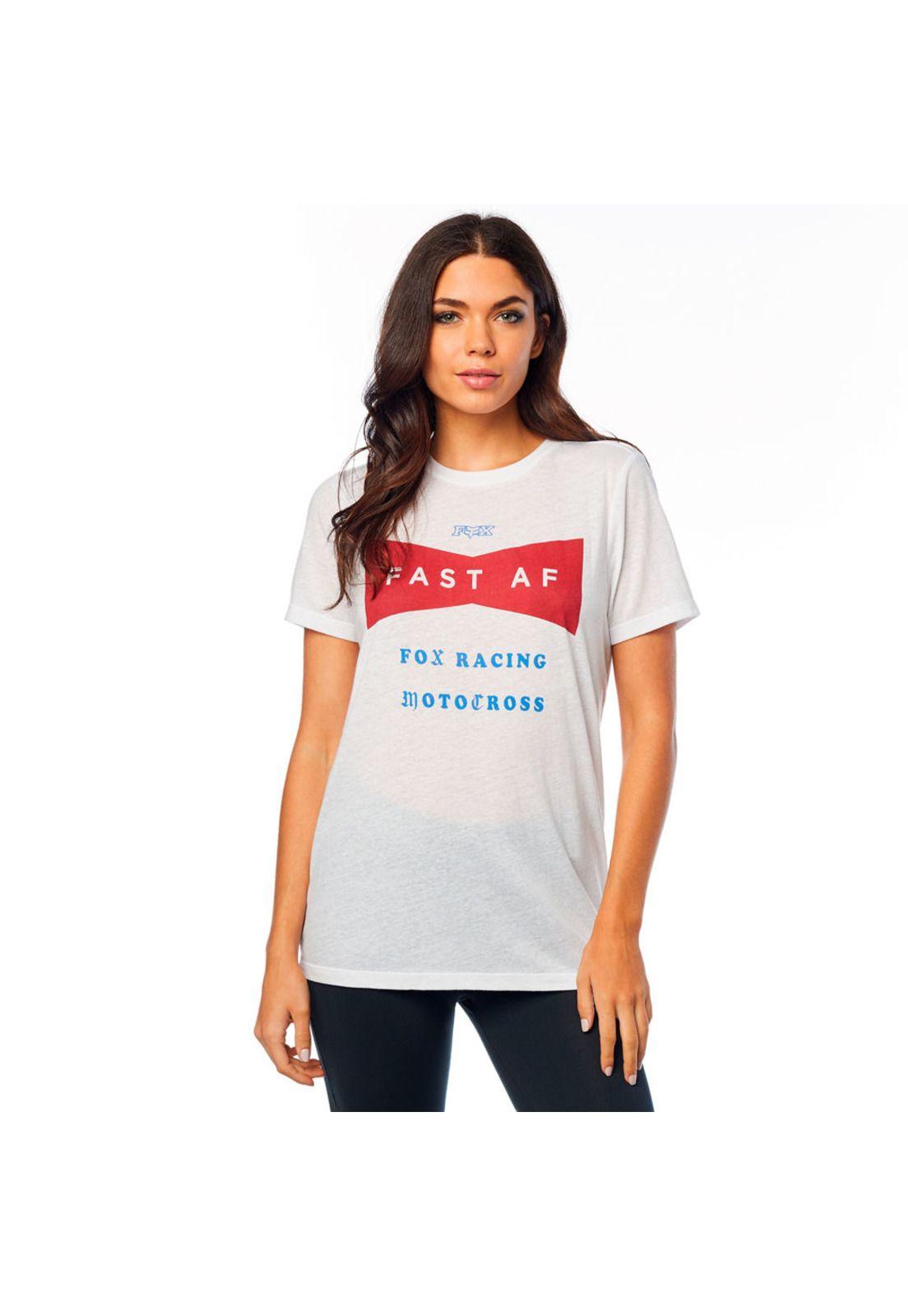 Polera Lifestyle Mujer Fast Af Bf Blanco Fox-0