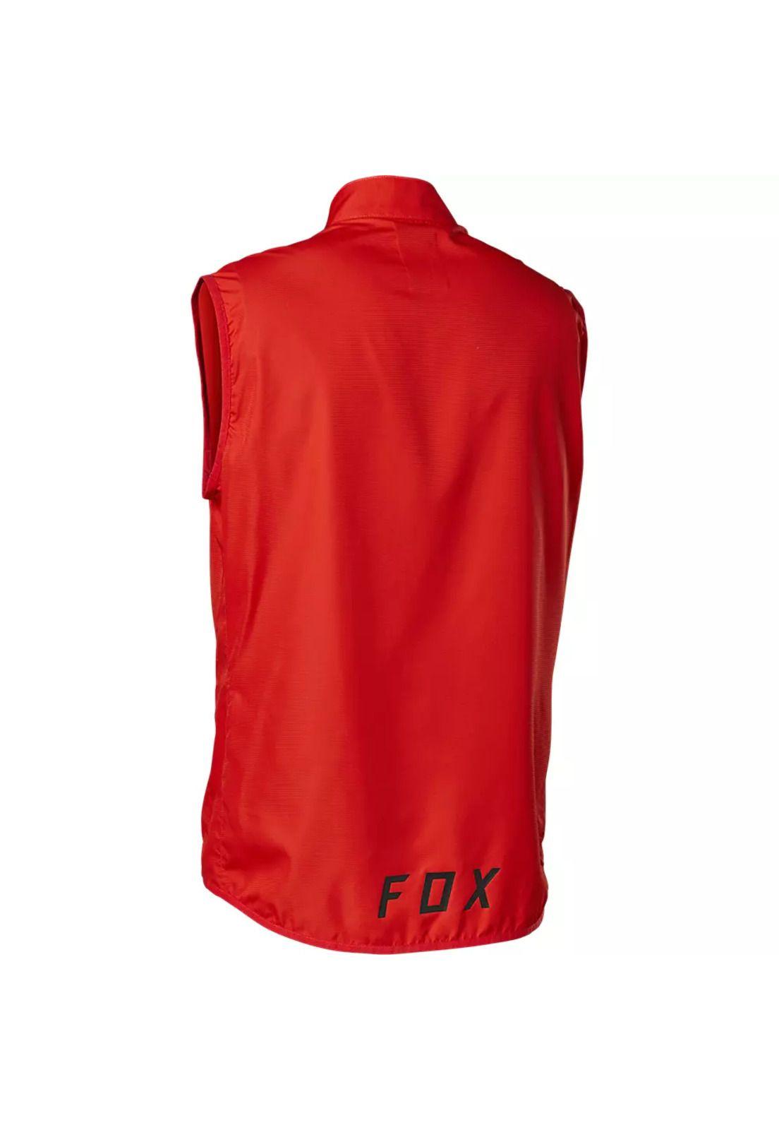 Chaqueta Cortavientos Bicicleta Ranger Sin Mangas Rojo Fox-2