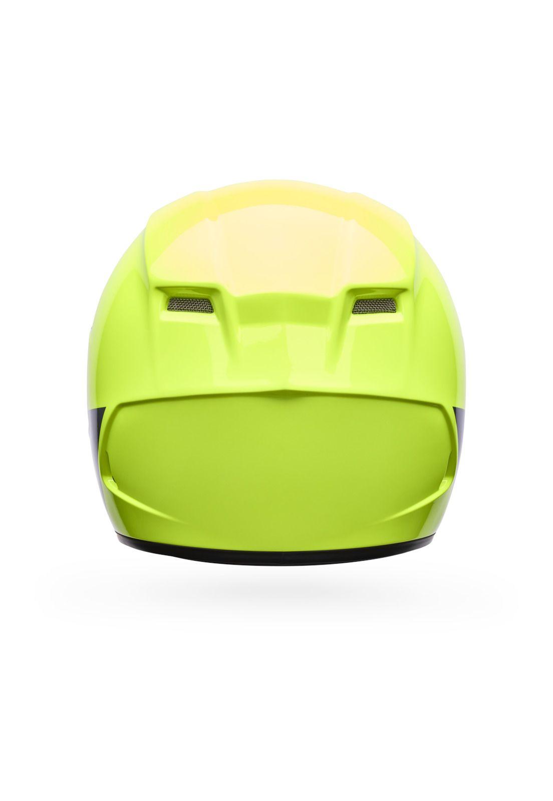 Casco Moto Calle Qualifier Clip Amarillo Certificado QR Bell-3