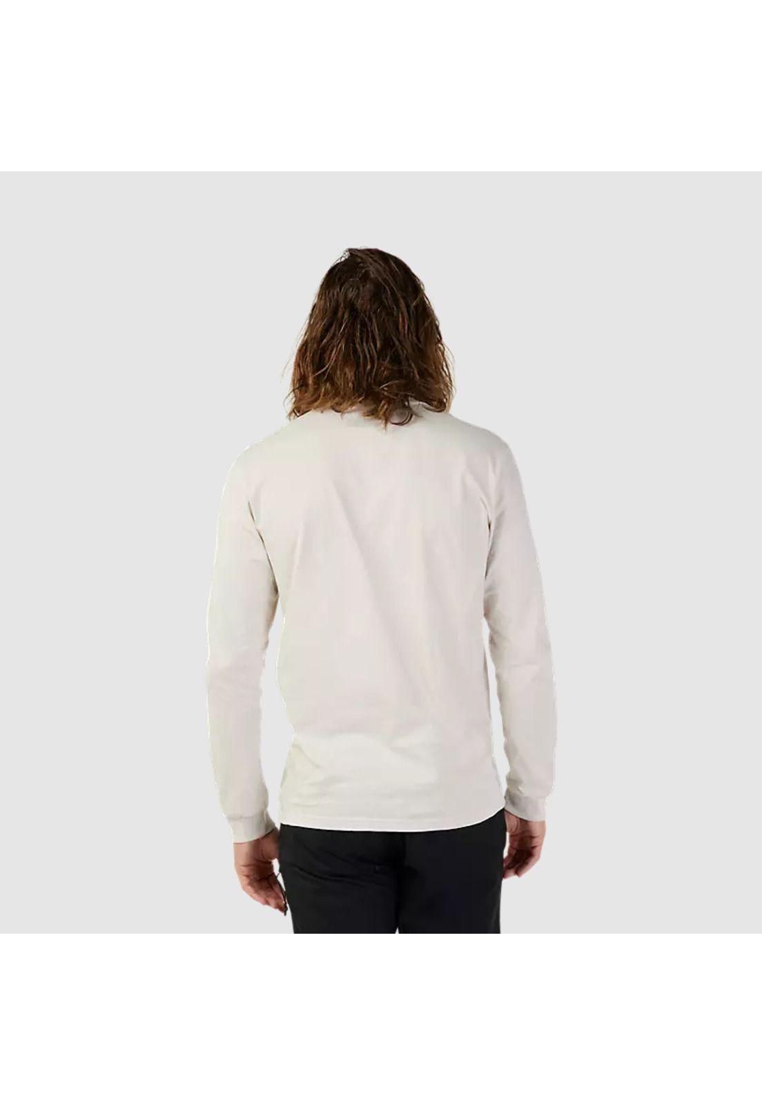 Polera Lifestyle Faded Out Premium Manga Larga Blanco Fox-2