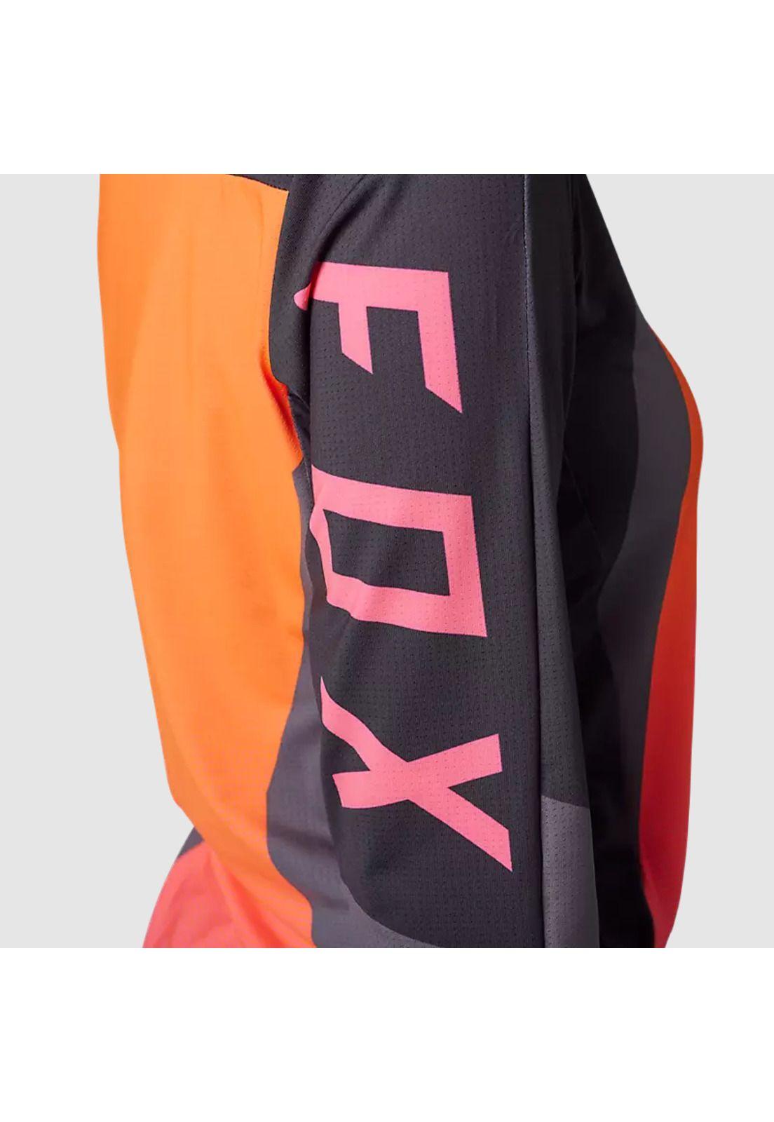 Polera Moto Mujer Ranger Drive Krux SXS Con Cuello Naranjo Fox-5