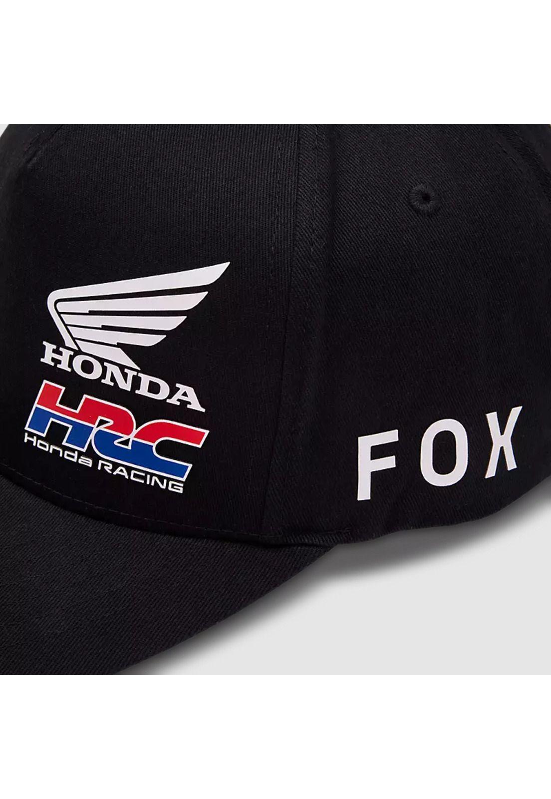 Gorro Jockey Lifestyle Fox X Honda Flexfit Negro Fox-3