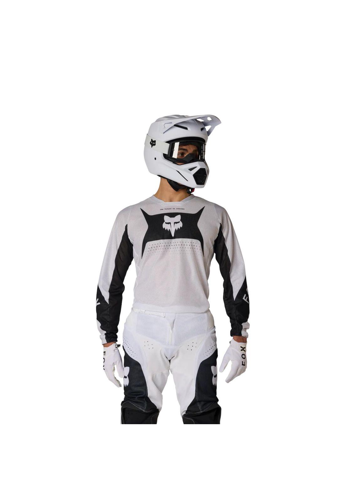 Polera Moto 180 Air Taper Negro/Blanco Fox-2