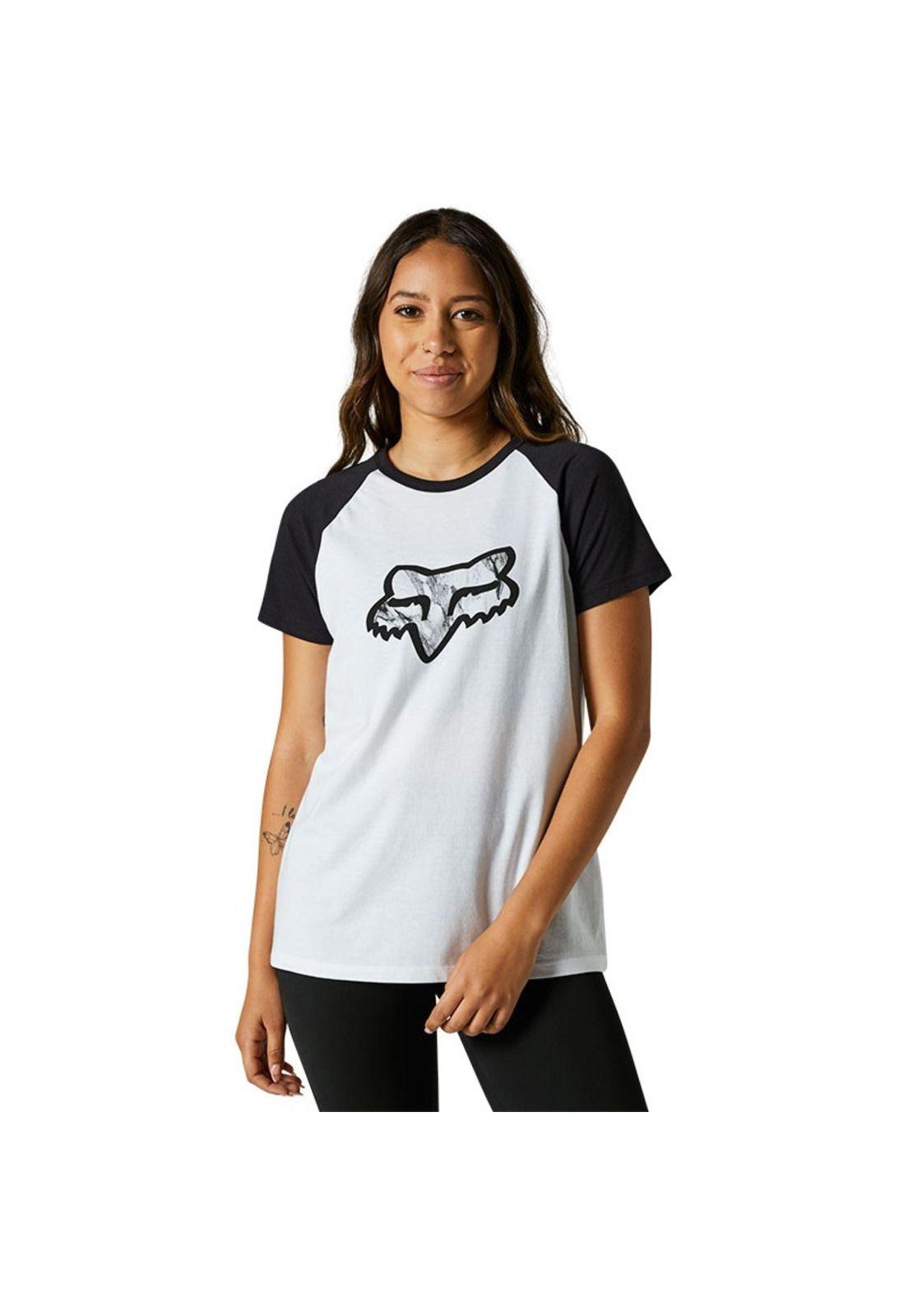 Polera Lifestyle Mujer Karrera Raglan Blanco Fox-0
