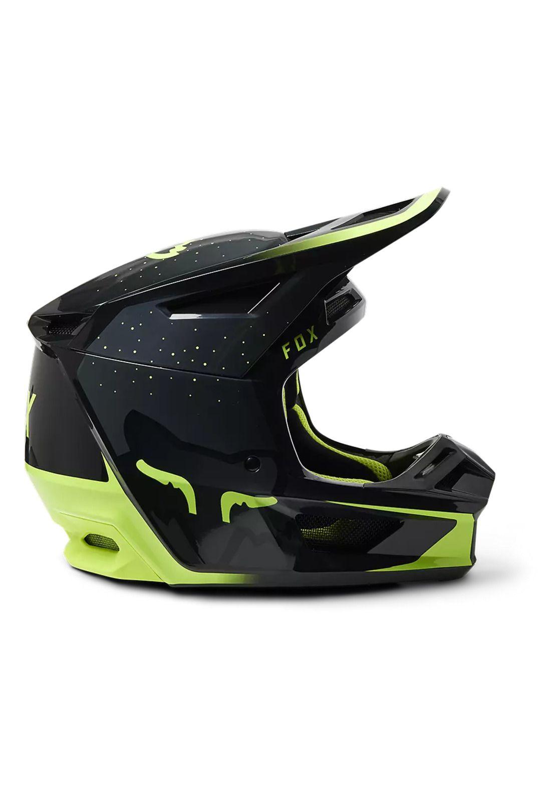 Casco Moto V2 Vizen Amarillo Fox-1