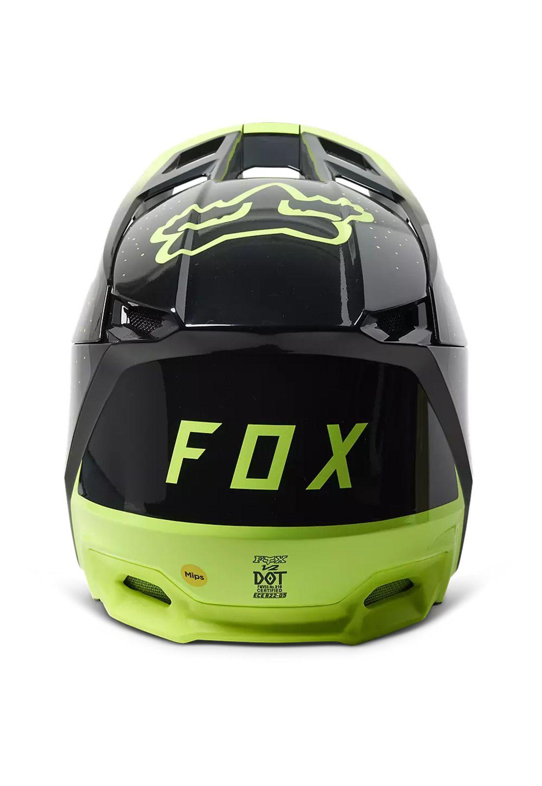 Casco Moto V2 Vizen Amarillo Fox-5