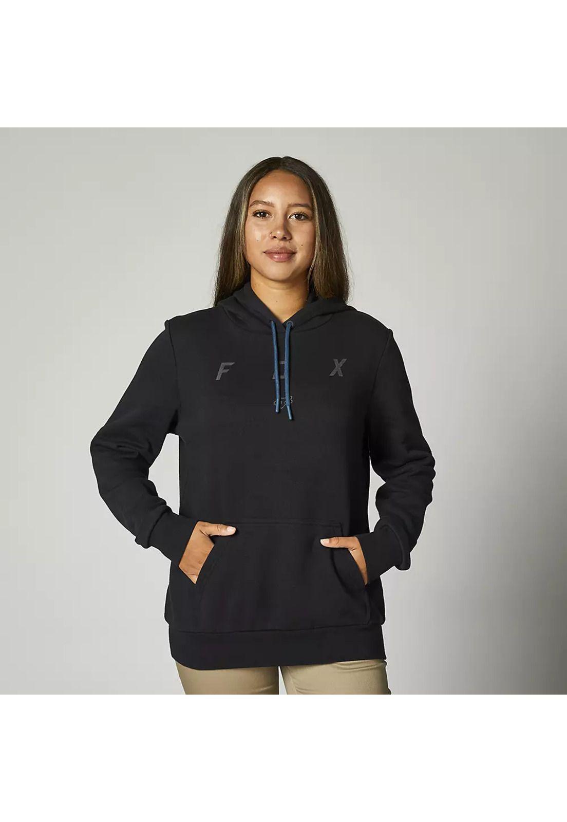 Poleron Lifestyle Mujer Parallax Negro Fox-2