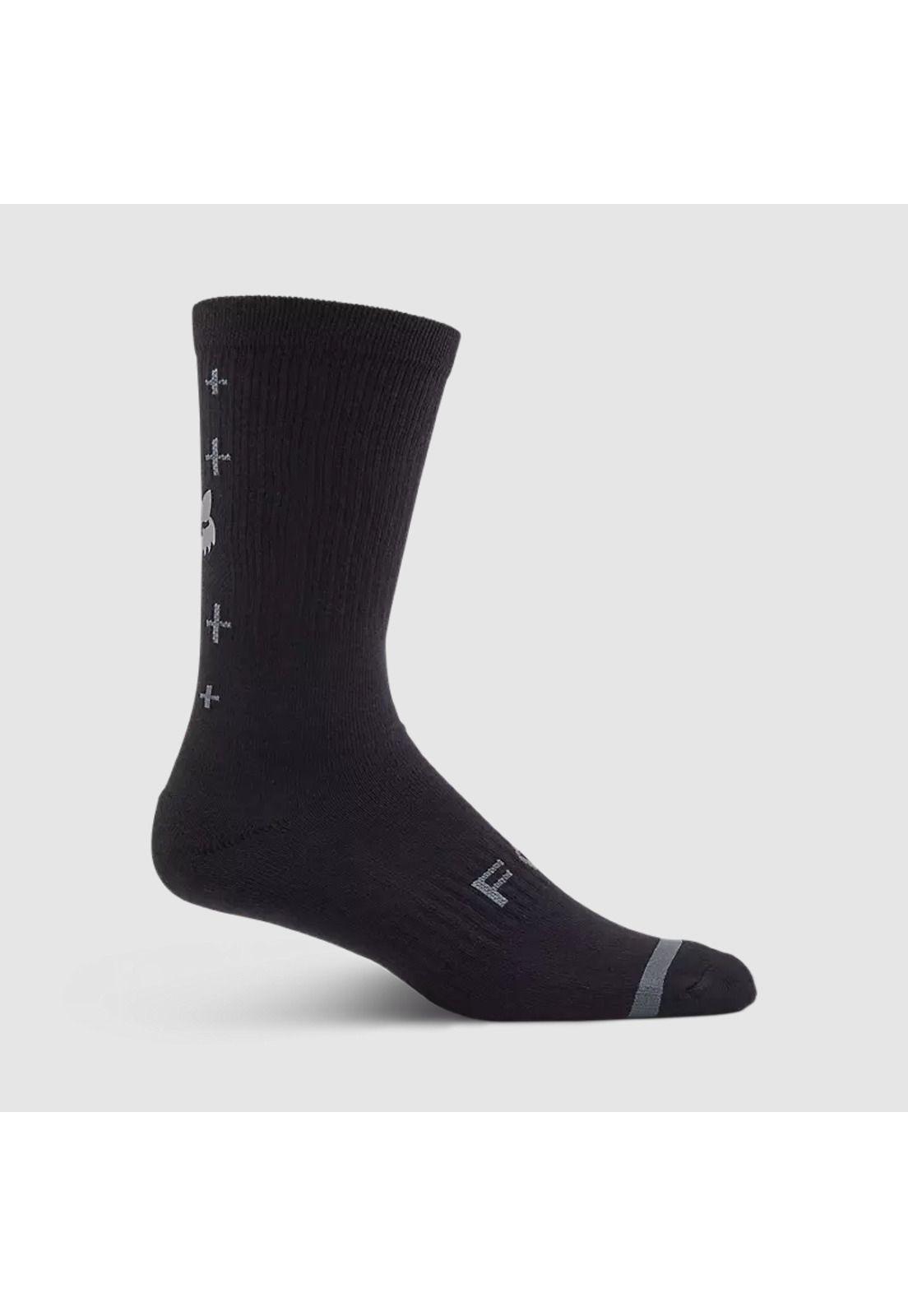 Calcetines Bicicleta Defend Lunar 8" Negro Fox-0