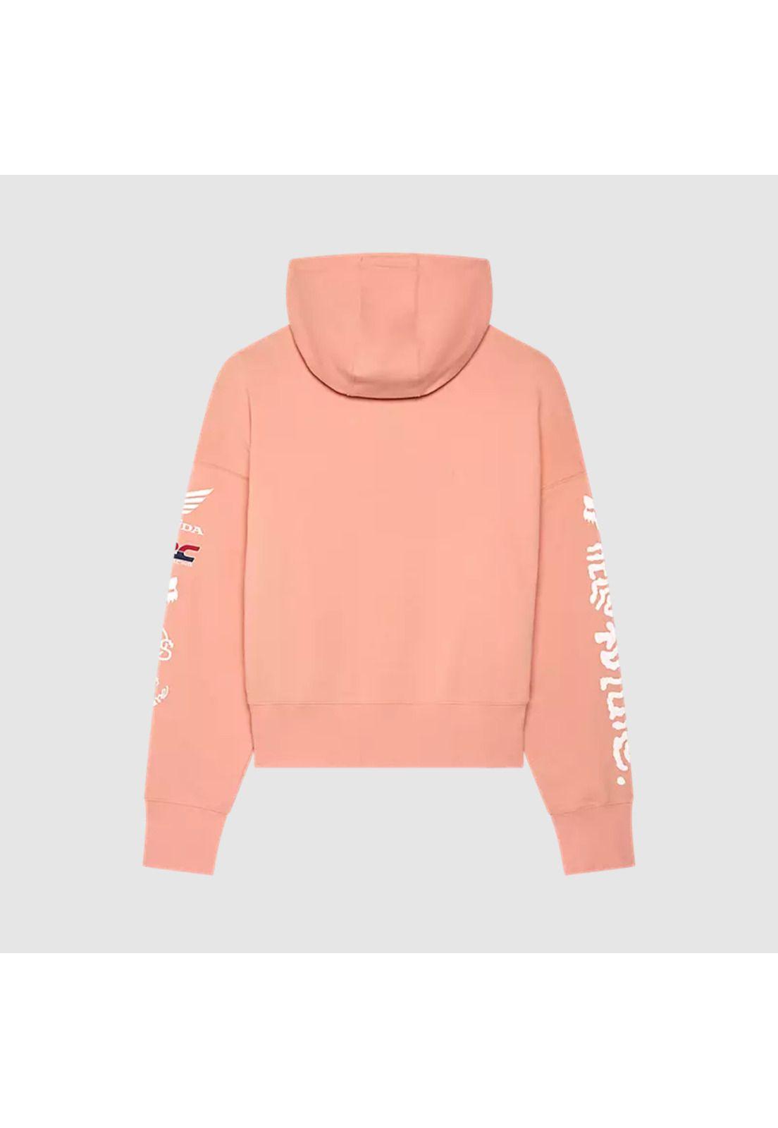 Poleron con Capucha Lifestyle Oversize Mujer Fox x Honda Rosado Fox-1