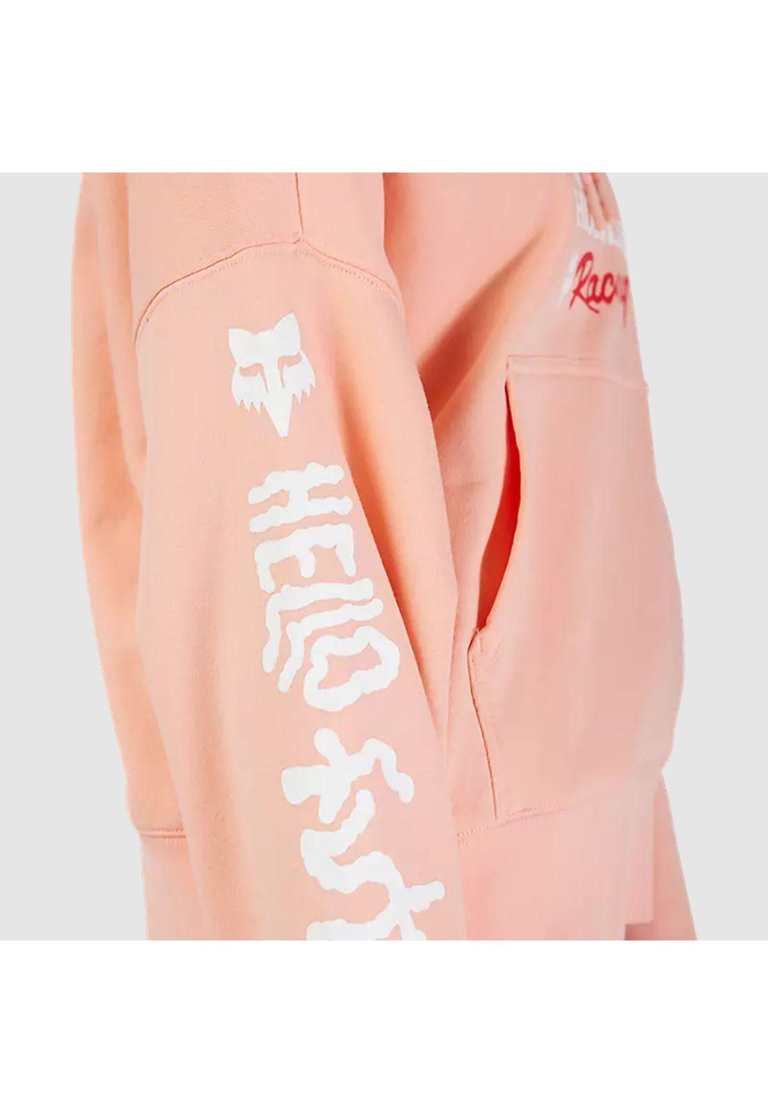 Poleron con Capucha Lifestyle Oversize Mujer Fox x Honda Rosado Fox-6