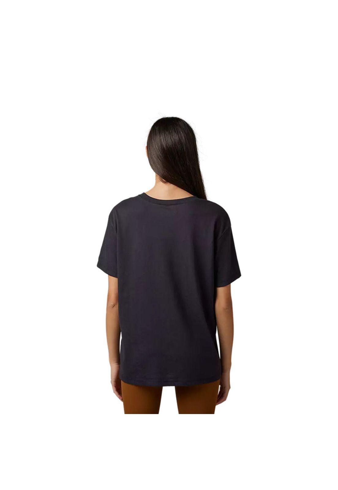 Polera Lifestyle Mujer Boundary Manga Corta Negro Fox-2
