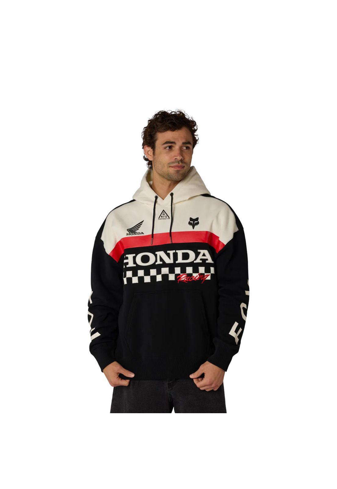Poleron Lifestyle Honda Heavyweight Negro Fox-2