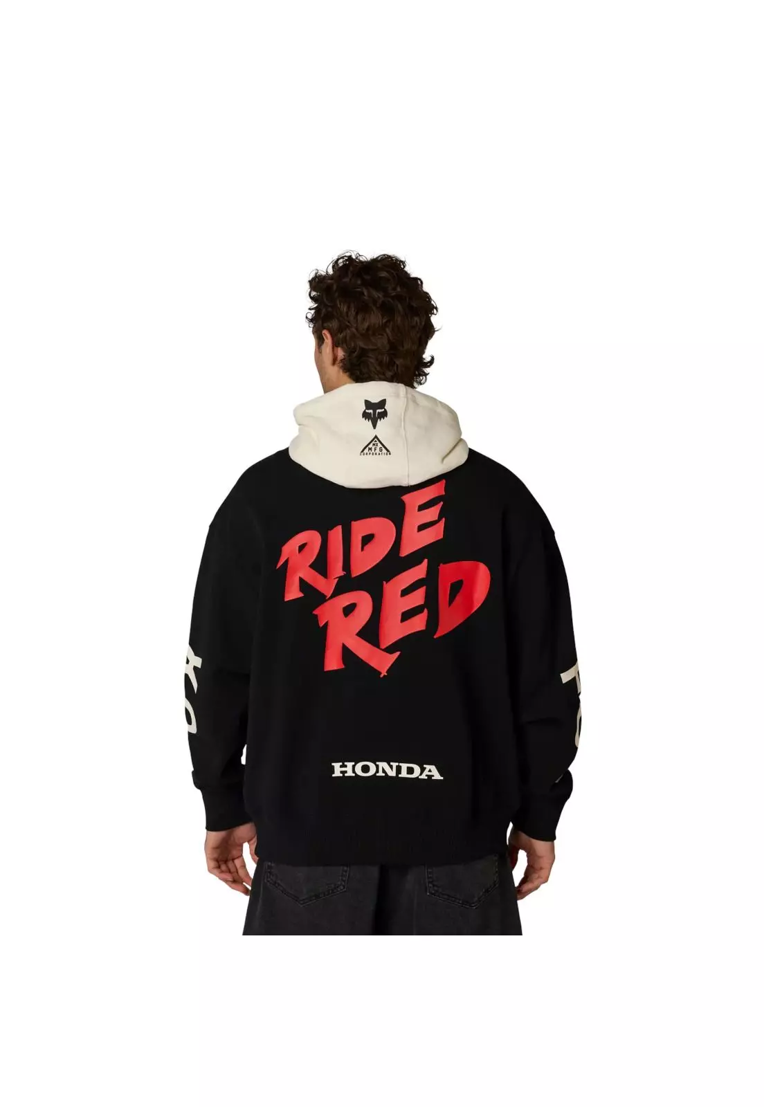 Poleron Lifestyle Honda Heavyweight Negro Fox-3