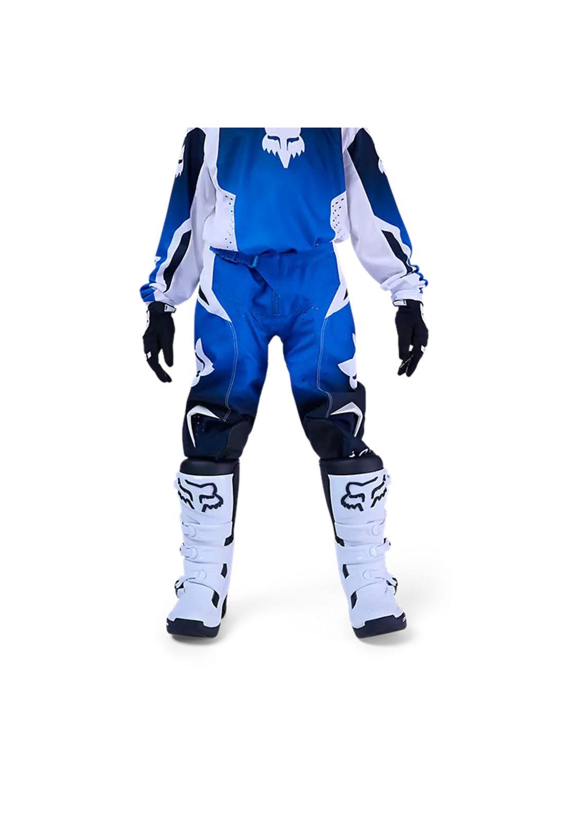 Pantalon Moto Niño 180 Shield Azul Fox-2
