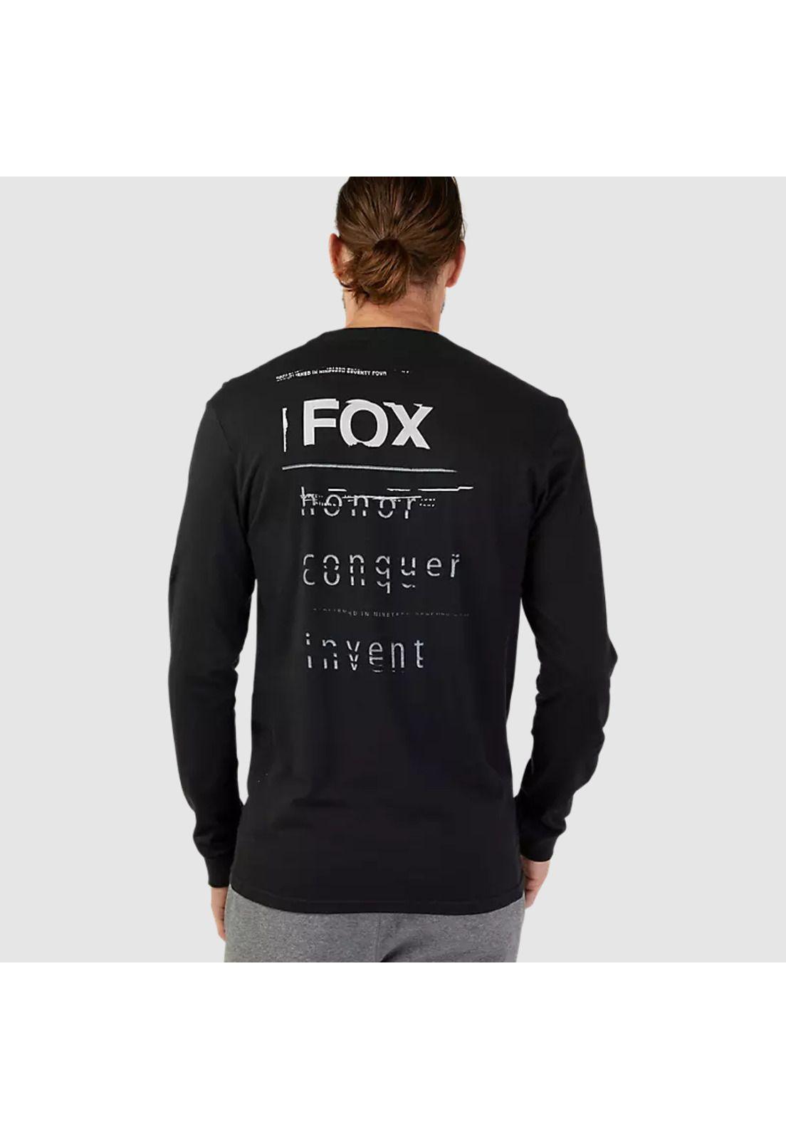 Polera Lifestyle Invent Tomorrow Premium Manga Larga Negro Fox-2