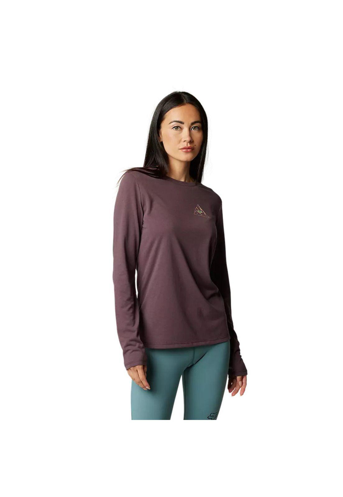 Polera Lifestyle Mujer Manga Larga Finisher Drirelease® Morado Fox-0