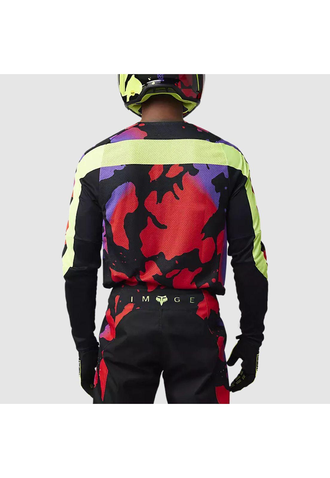 Polera Moto 360 Throttle Negro/Rojo Fox-3