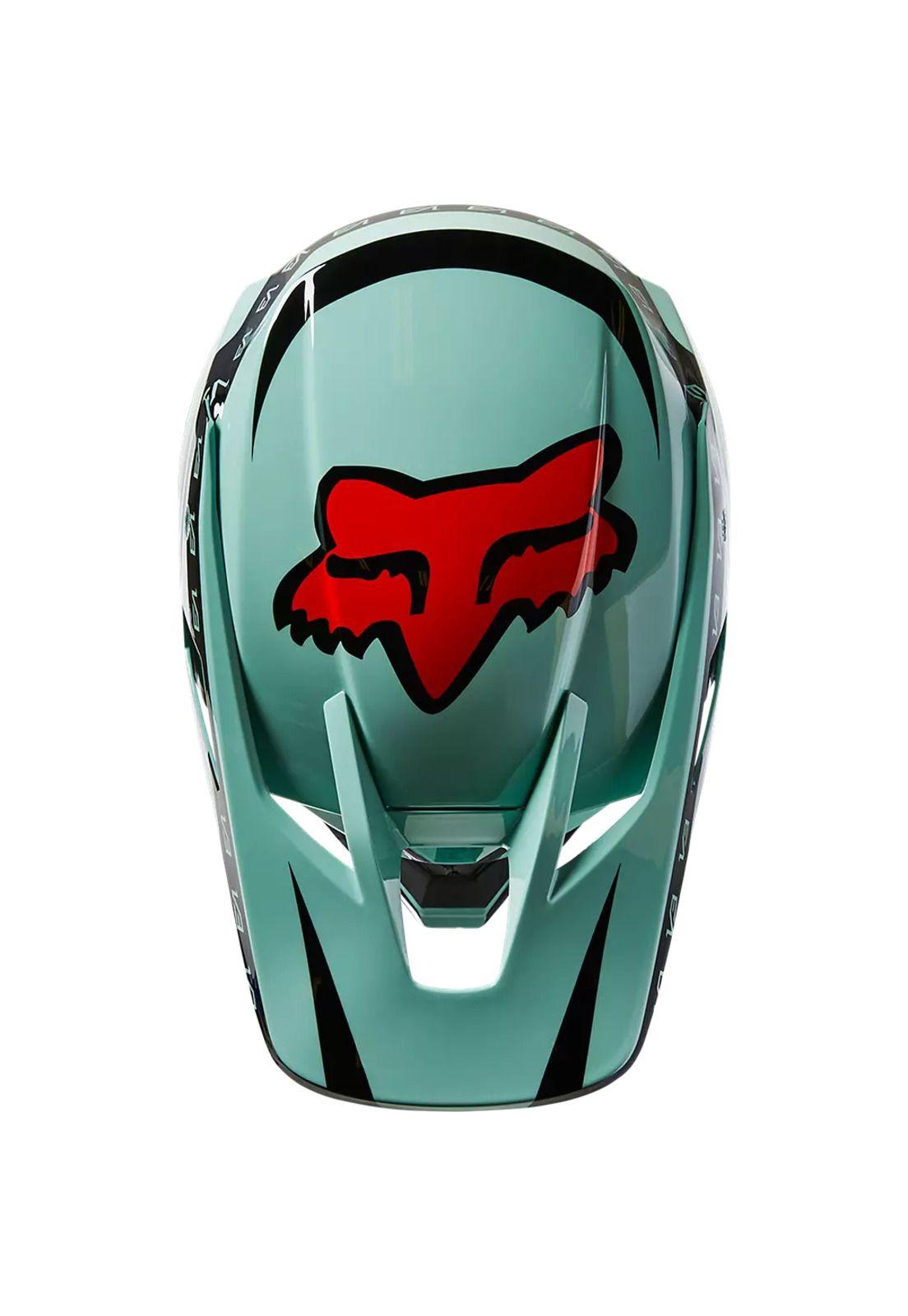 Casco Moto V3 RS DVIDE Verde Agua Fox-2