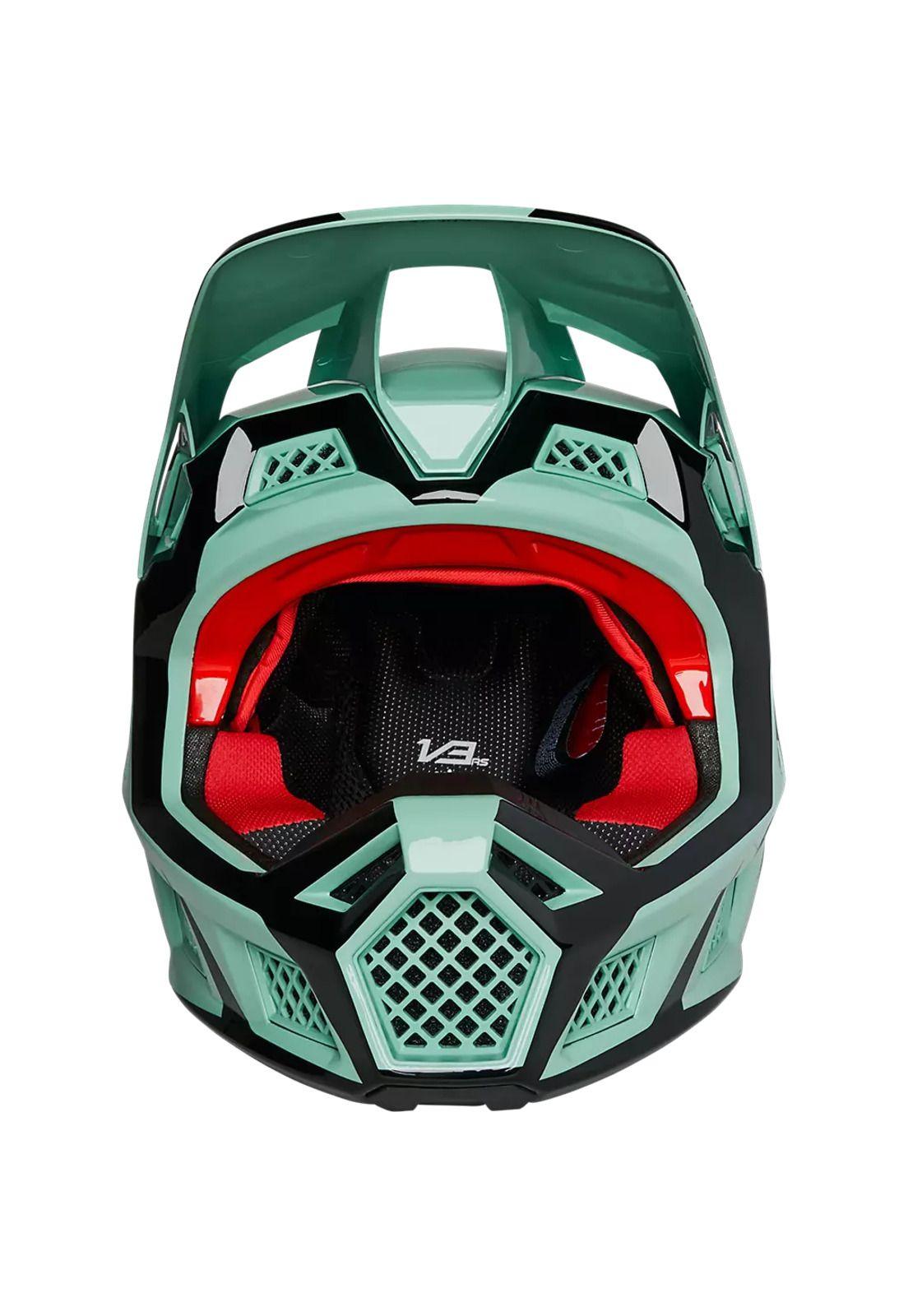 Casco Moto V3 RS DVIDE Verde Agua Fox-4