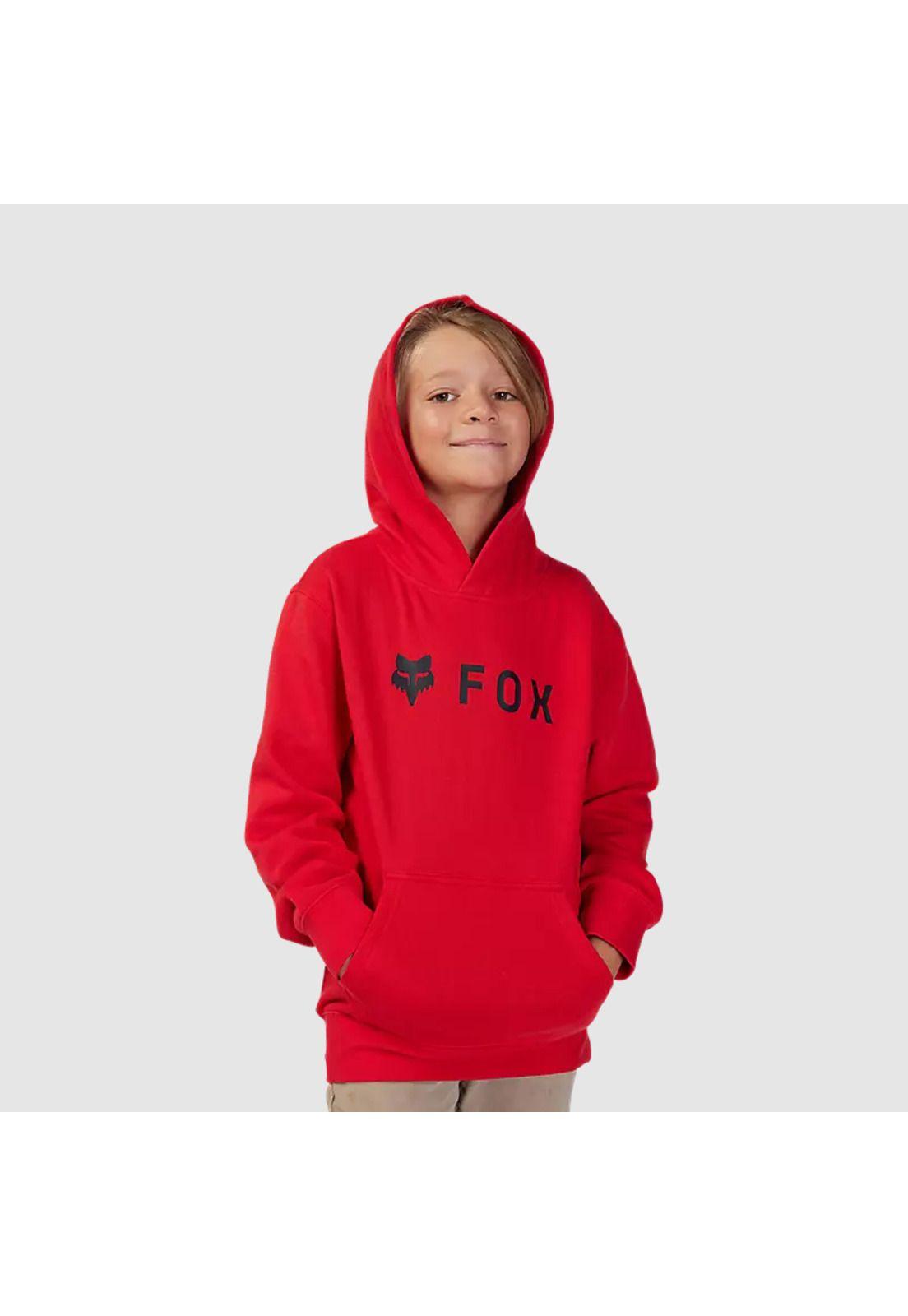 Poleron Lifestyle Niño Canguro Absolute Rojo Fox-0