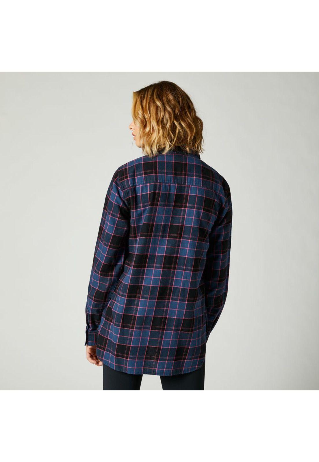 Camisa Lifestyle Mujer Pines Azul Fox-1