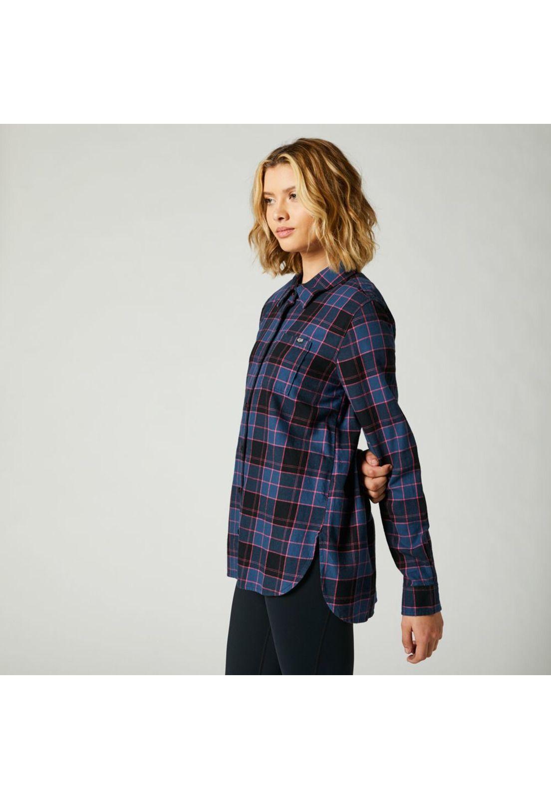 Camisa Lifestyle Mujer Pines Azul Fox-3