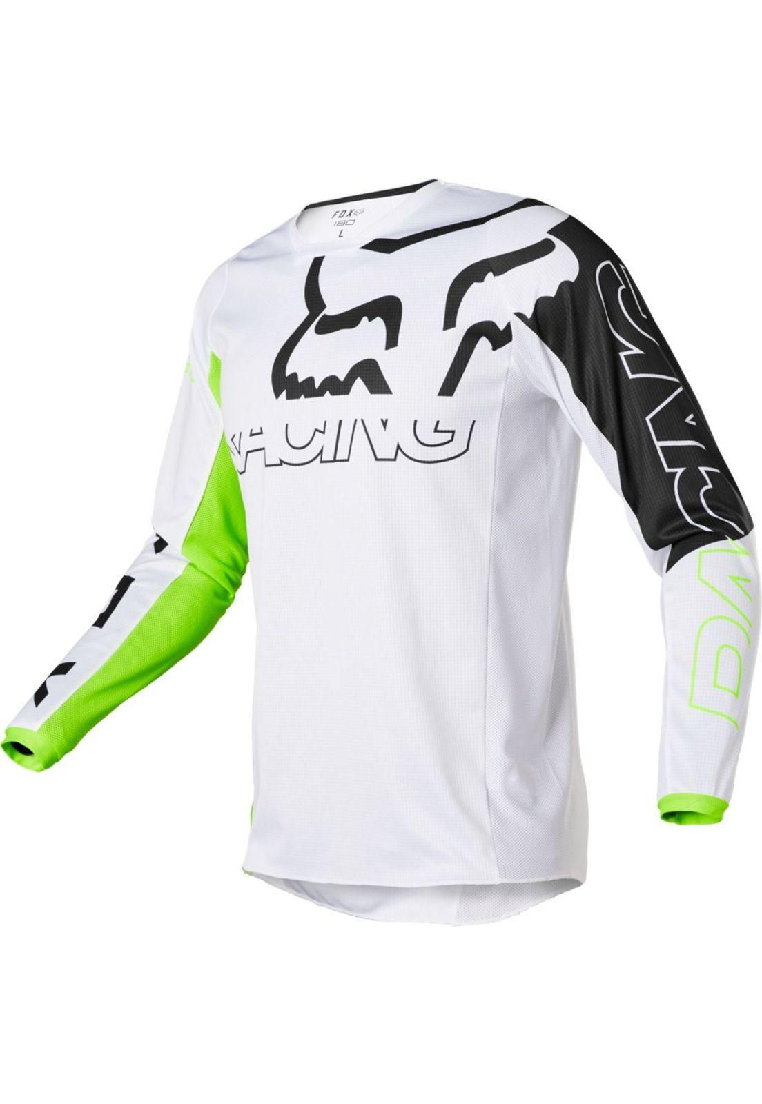 Polera Moto 180 Skew Blanco/Amarillo Fox-1