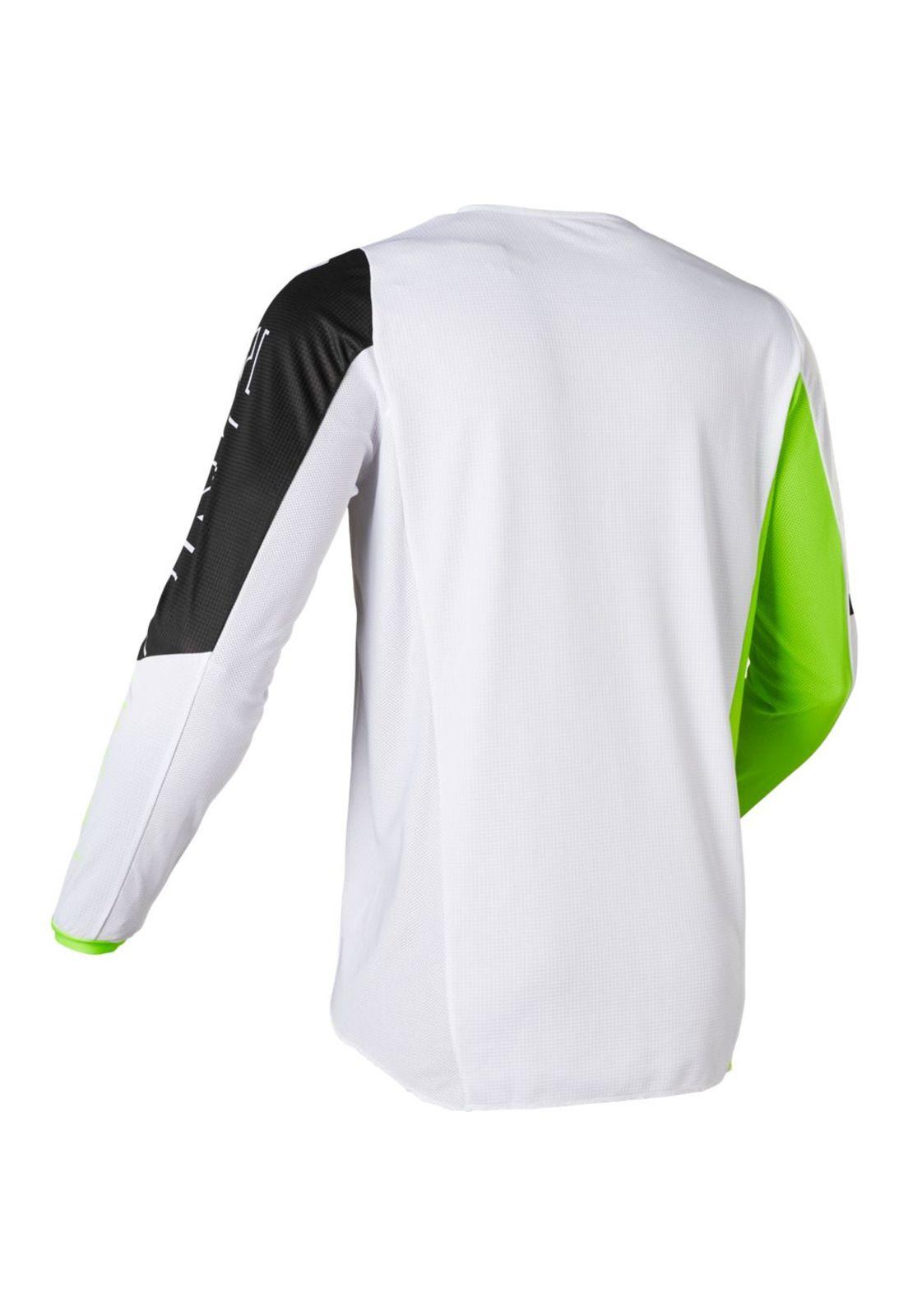 Polera Moto 180 Skew Blanco/Amarillo Fox-2