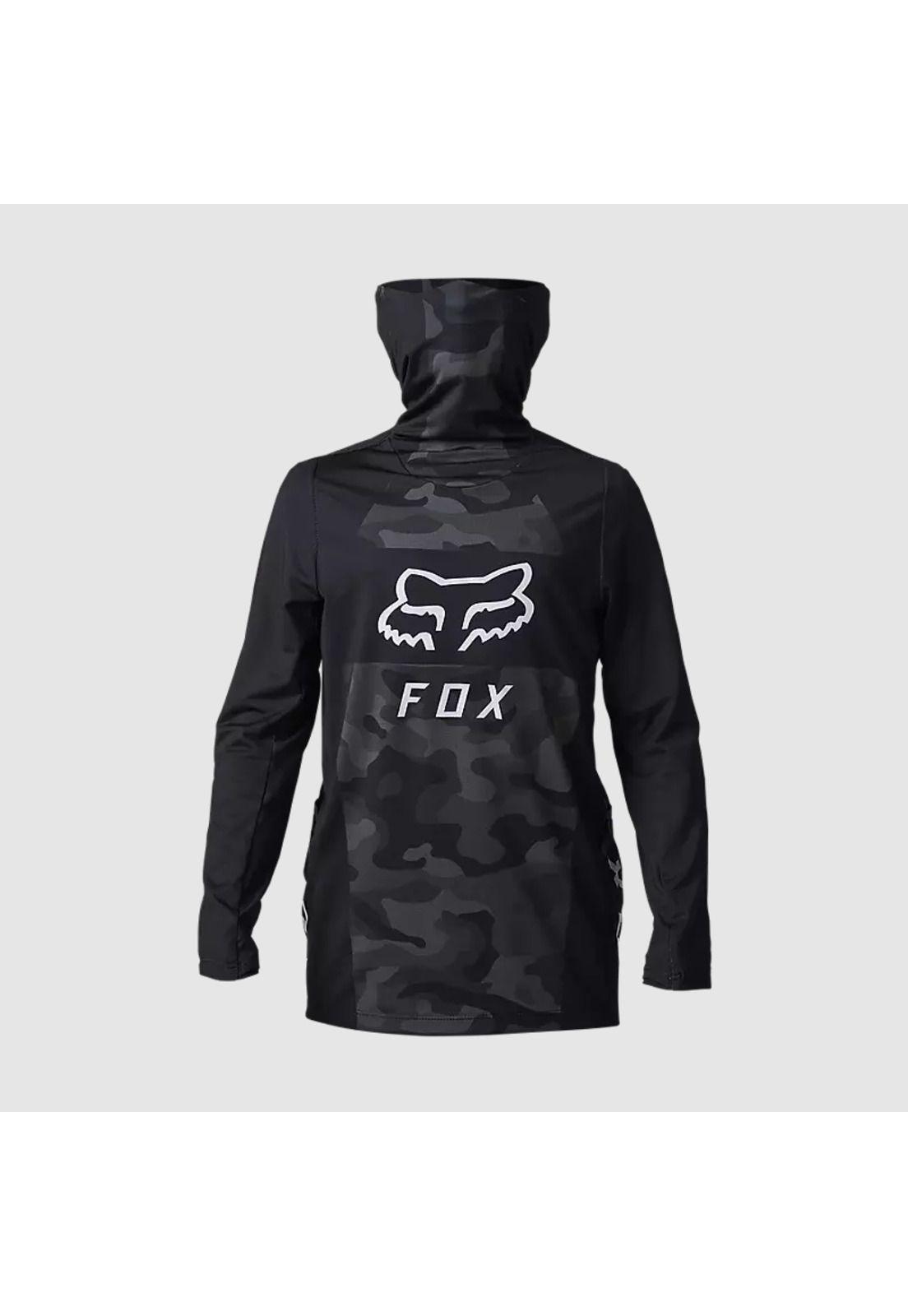 Polera Moto Niño Ranger Drive Krux SXS Con Cuello Negro Camo Fox-0