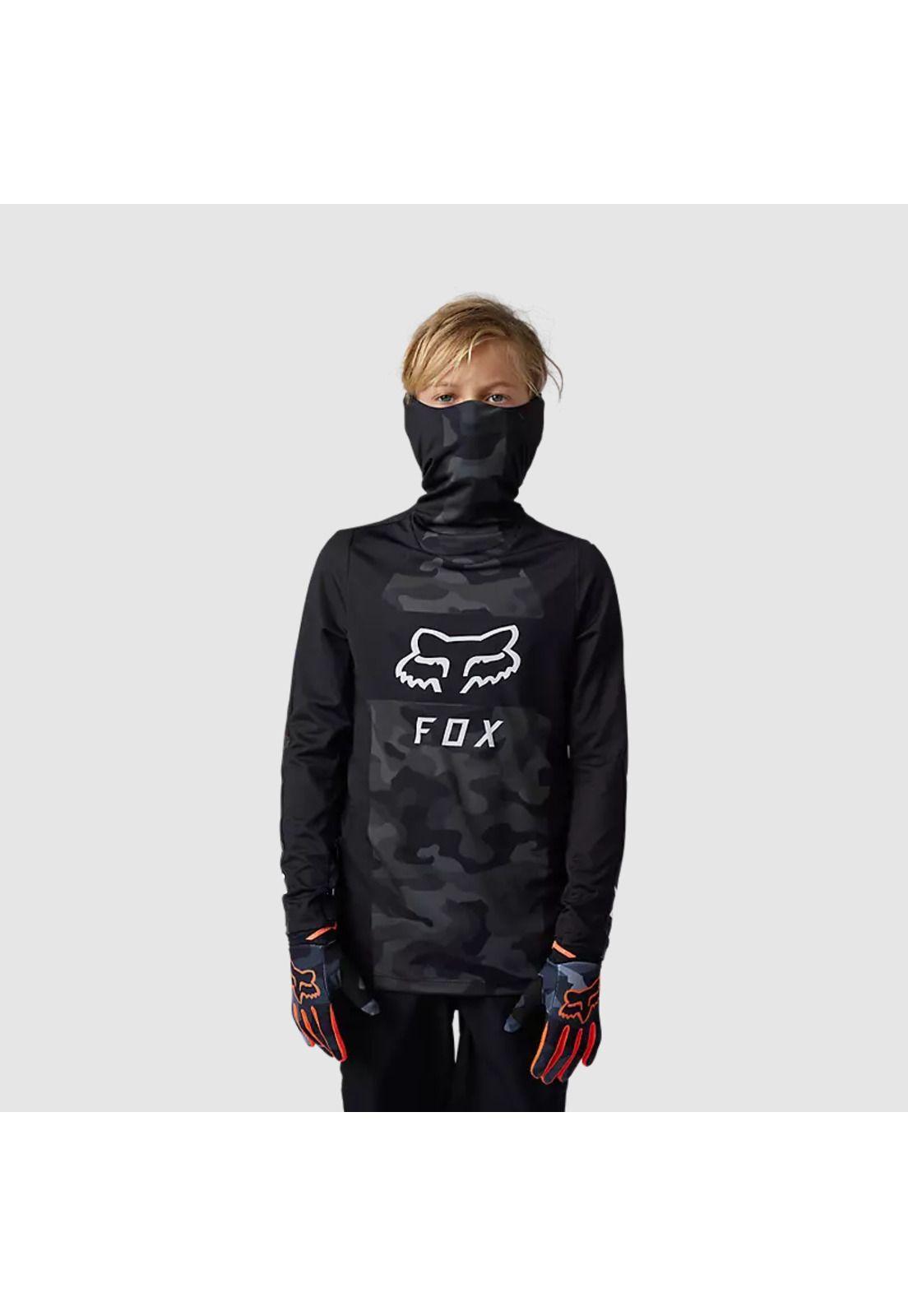 Polera Moto Niño Ranger Drive Krux SXS Con Cuello Negro Camo Fox-1