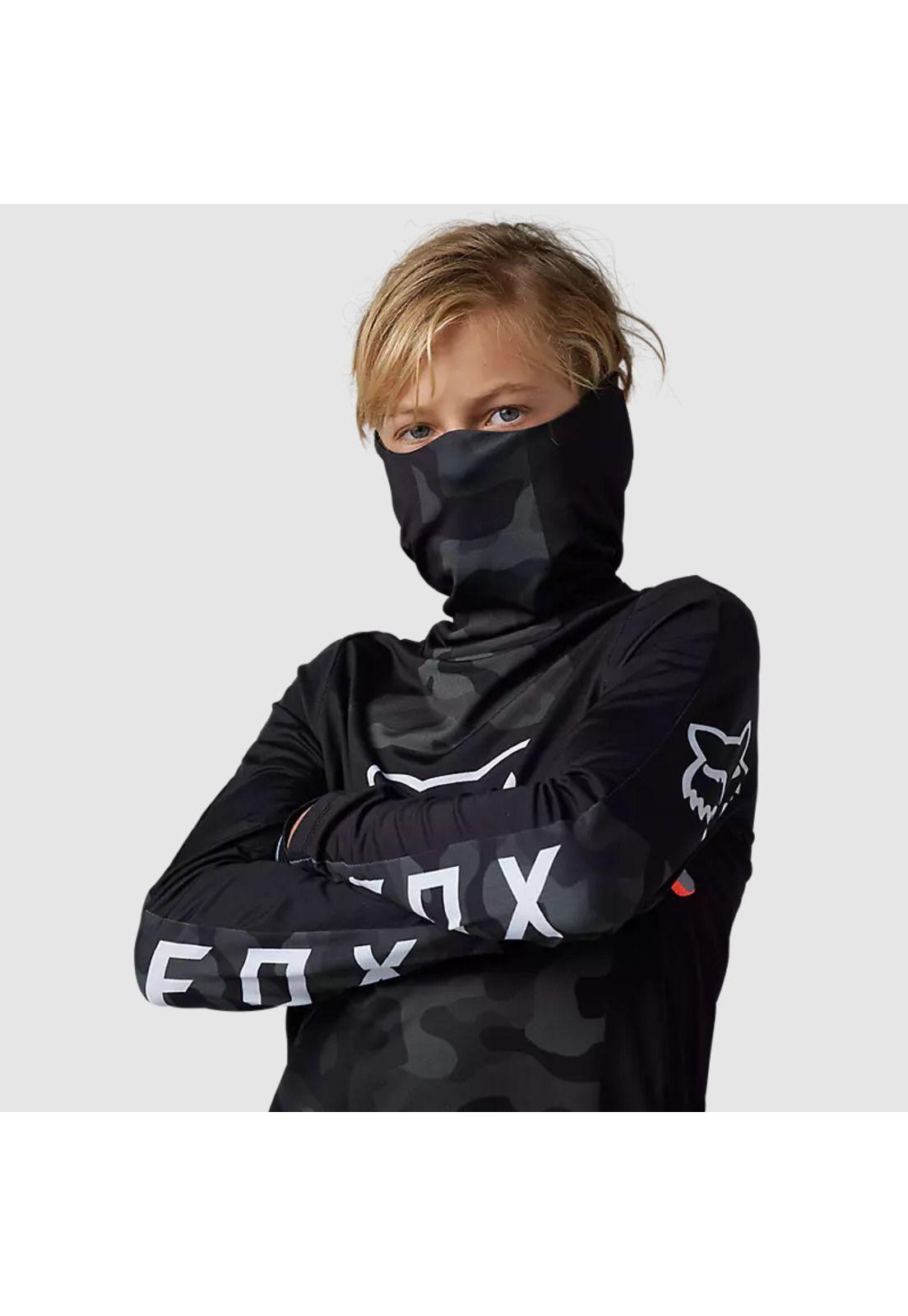 Polera Moto Niño Ranger Drive Krux SXS Con Cuello Negro Camo Fox-4