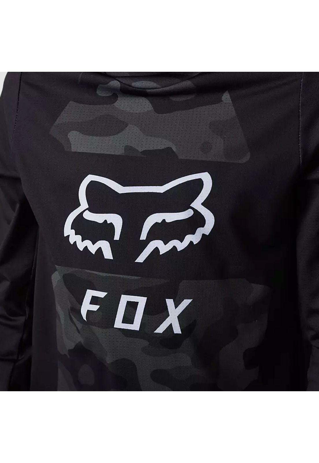 Polera Moto Niño Ranger Drive Krux SXS Con Cuello Negro Camo Fox-7